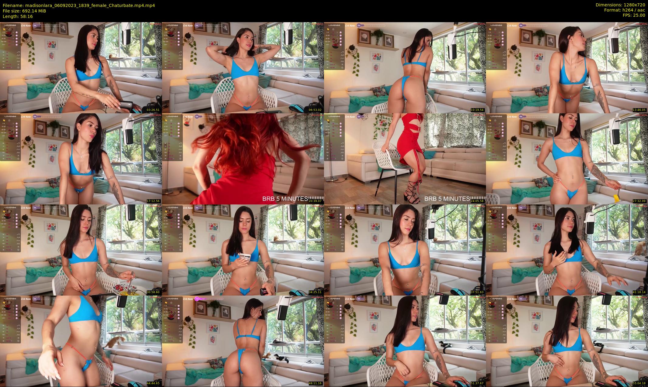 madisonlara — 59 minute Chaturbate female cam show recording, 720p, Sep 6, 2023