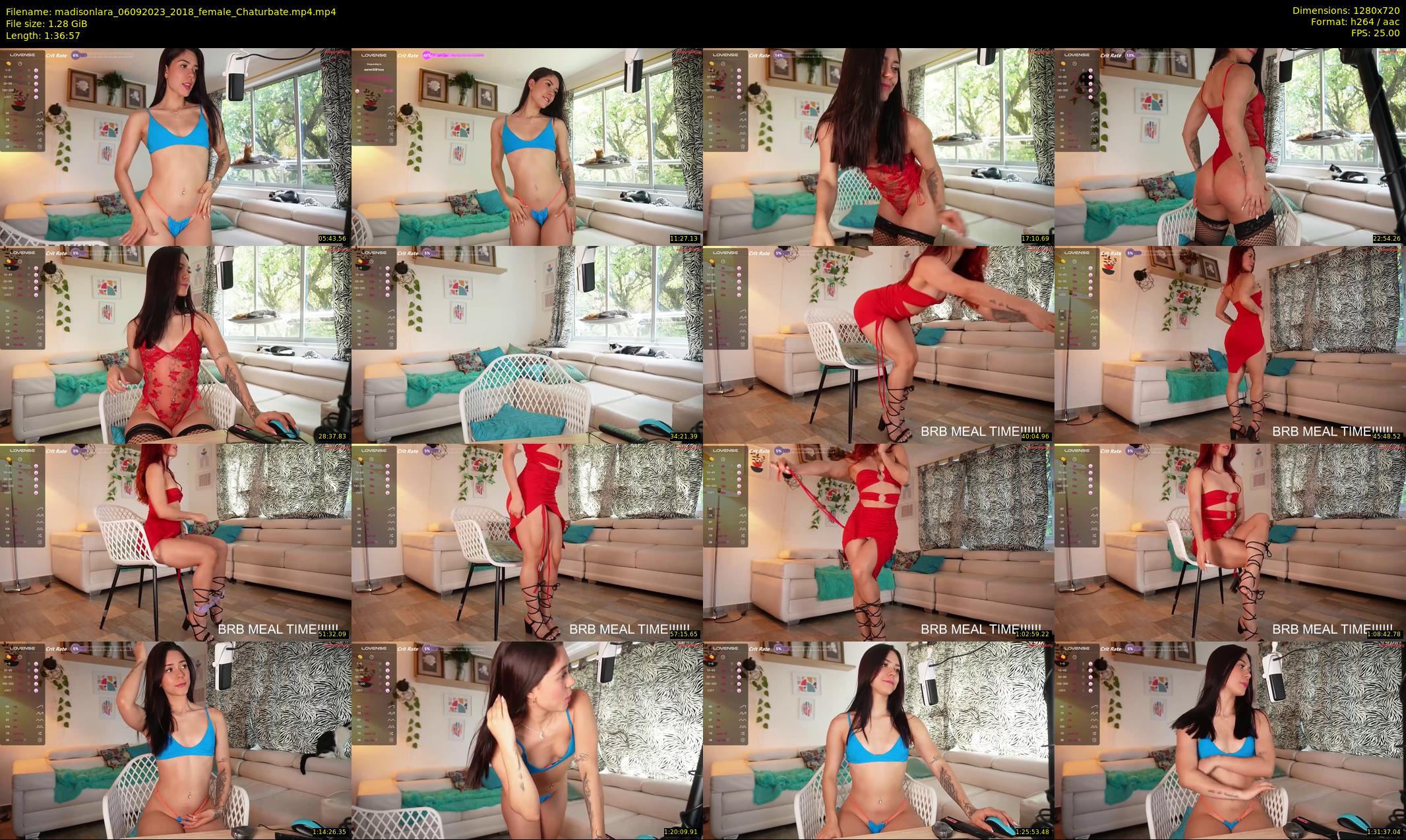 madisonlara — 97 minute Chaturbate female cam show recording, 720p, Sep 6, 2023