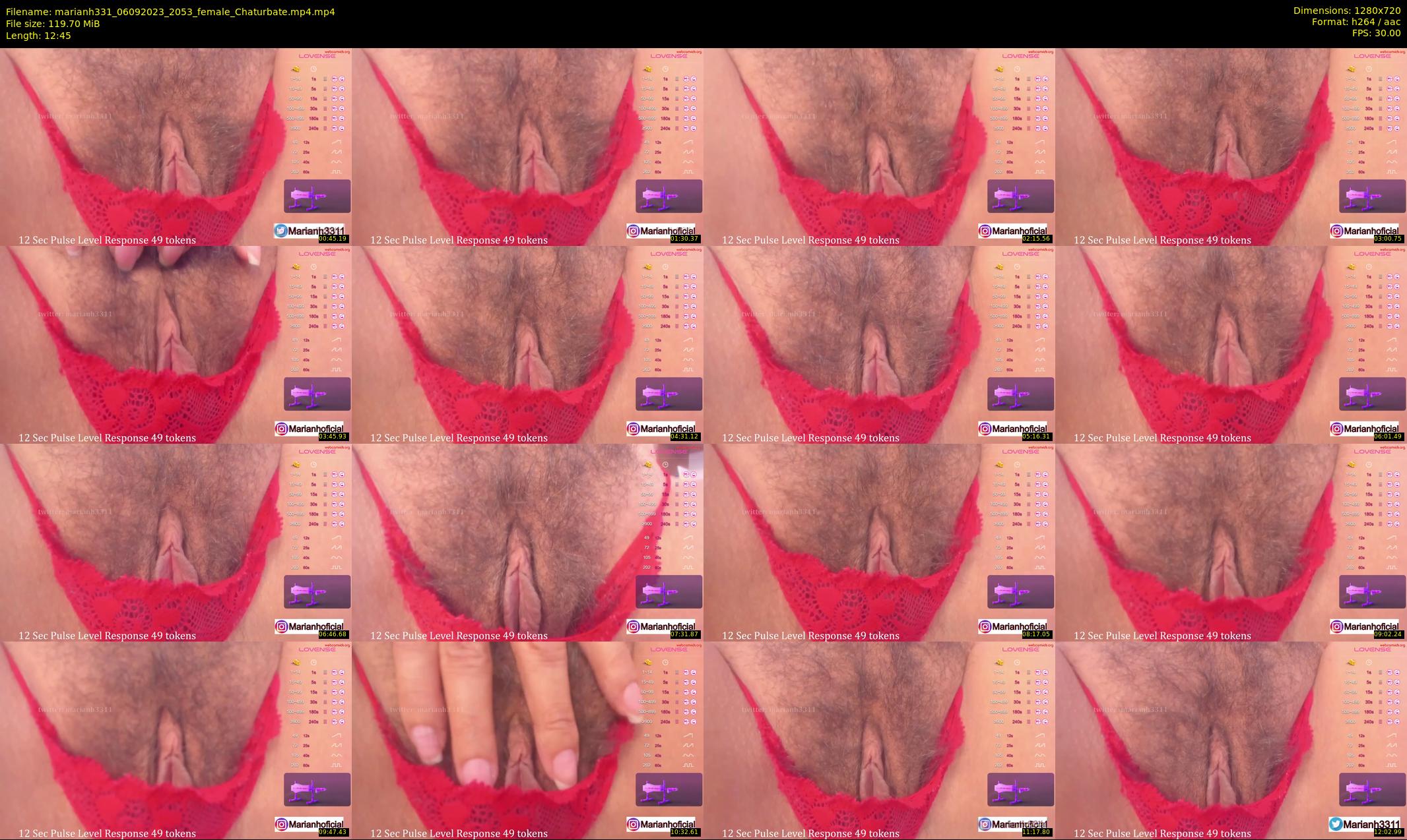 marianh331 — 13 minute Chaturbate female cam show recording, 720p, Sep 6, 2023