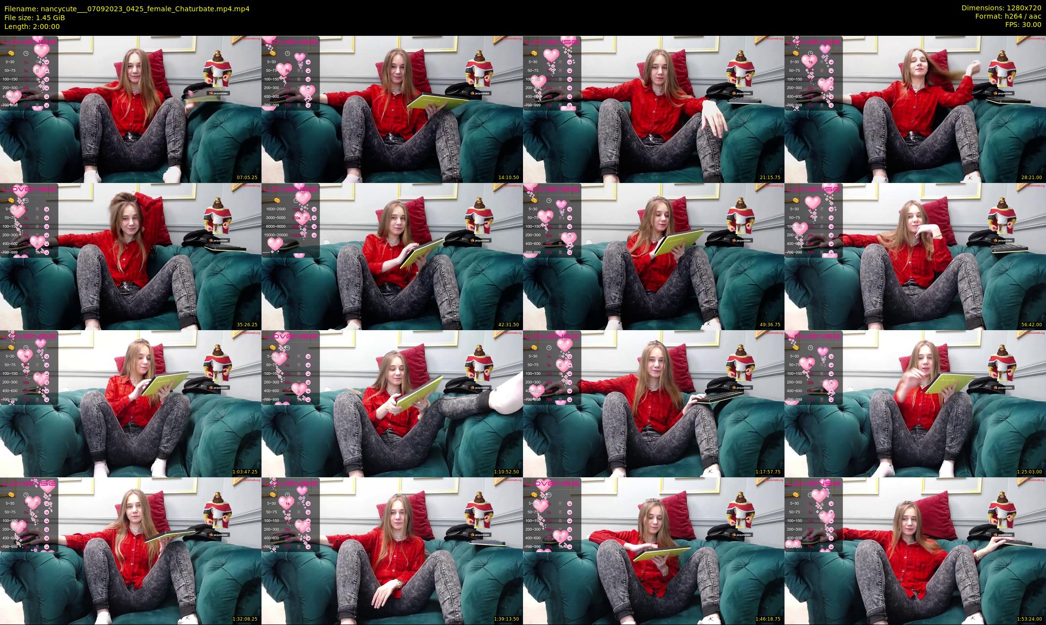 nancycute__ — 120 minute Chaturbate female cam show recording, 720p, Sep 7, 2023