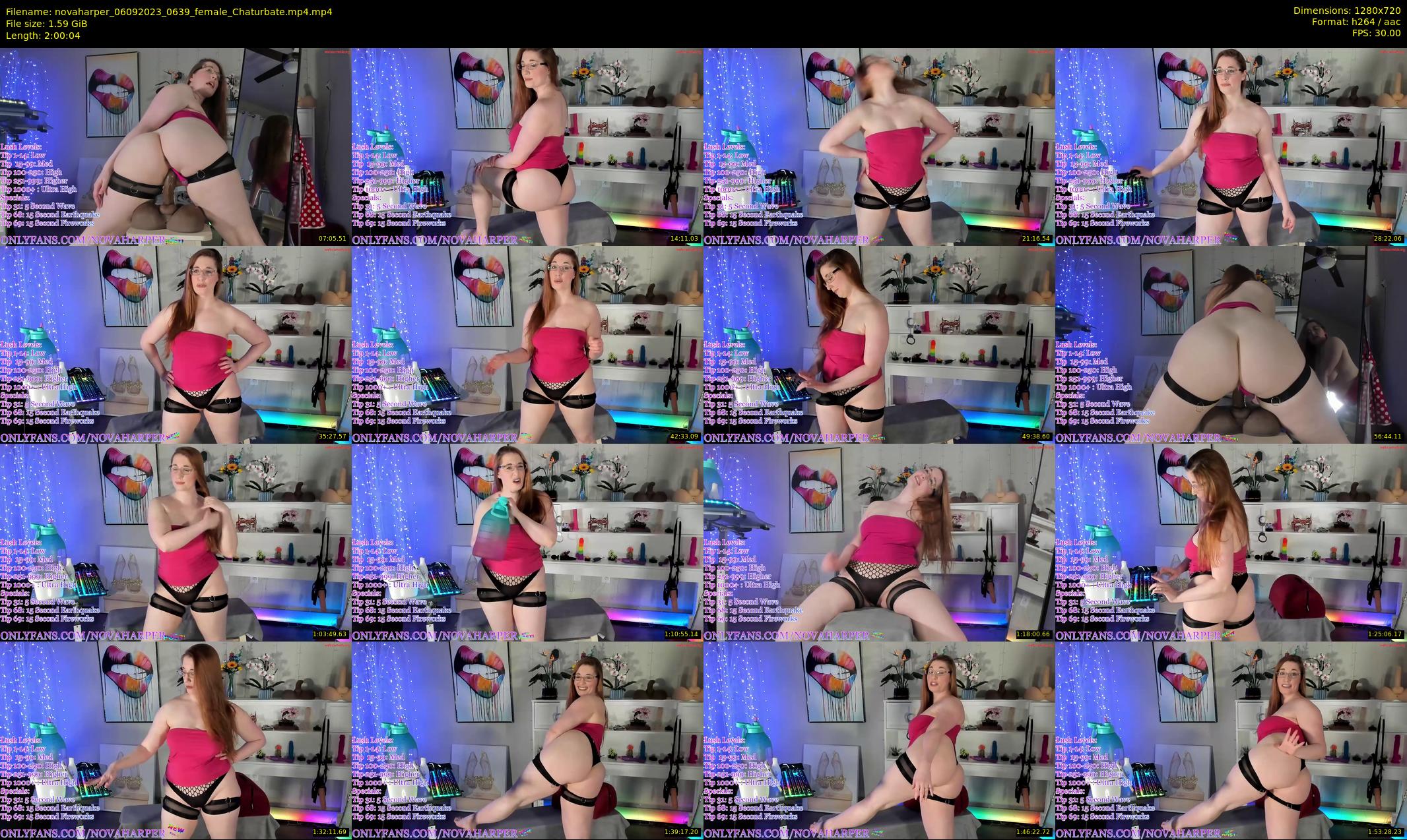 novaharper — 121 minute Chaturbate female cam show recording, 720p, Sep 6, 2023
