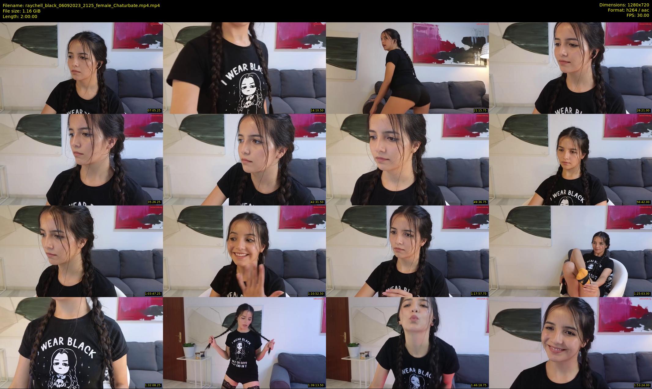raychell_black — 120 minute Chaturbate female cam show recording, 720p, Sep 6, 2023