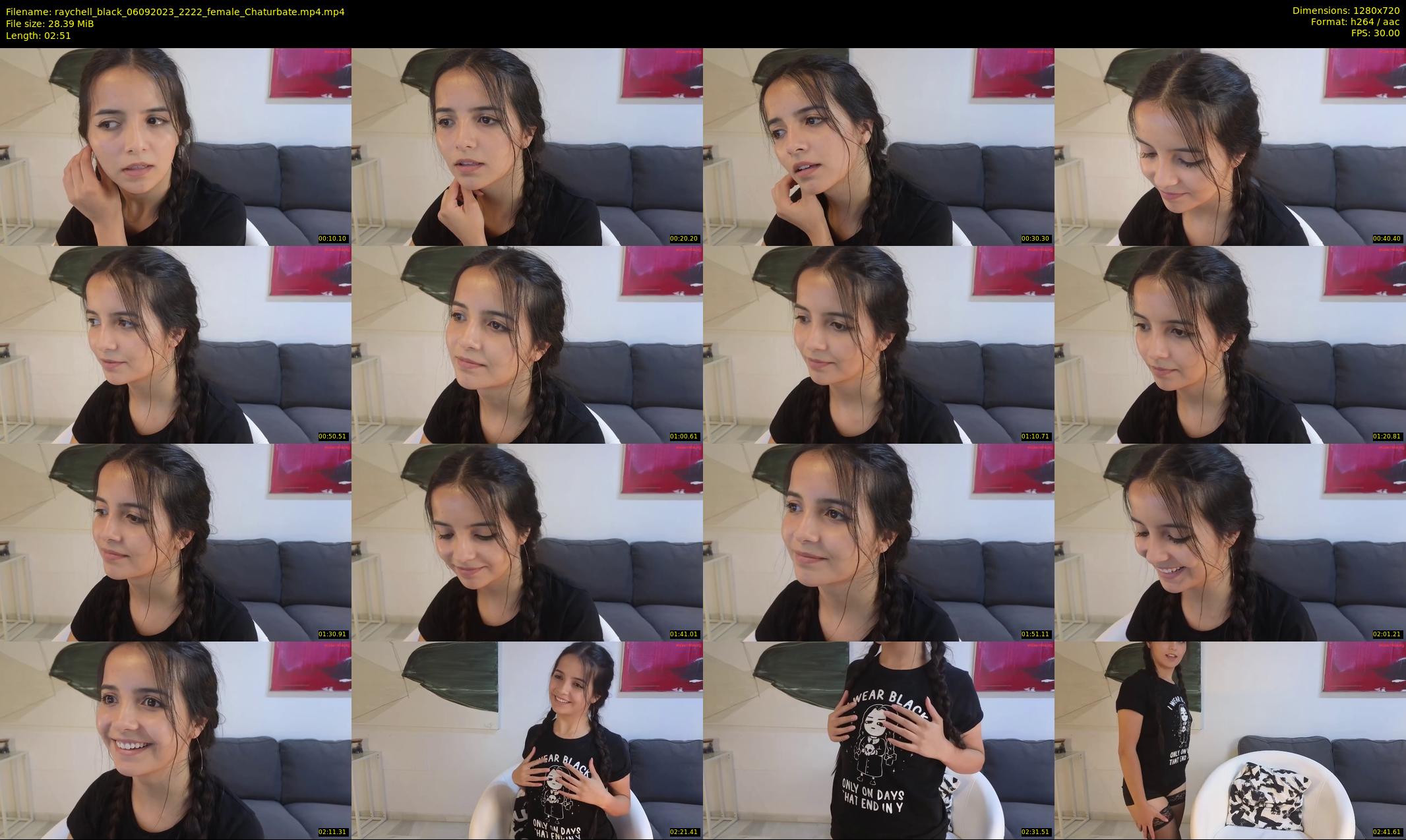 raychell_black — 3 minute Chaturbate female cam show recording, 720p, Sep 6, 2023