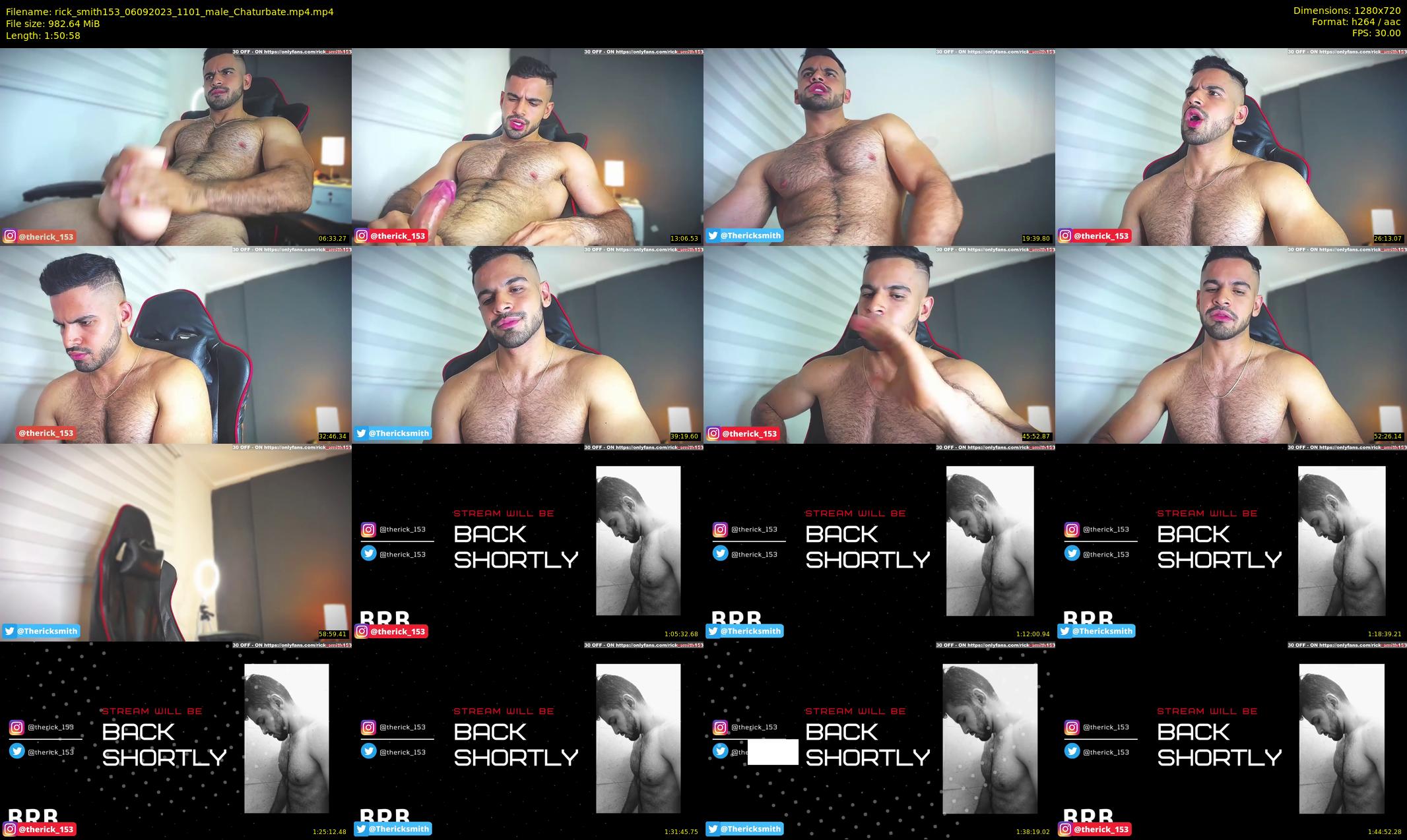 rick_smith153 — 111 minute Chaturbate male cam show recording, 720p, Sep 6, 2023