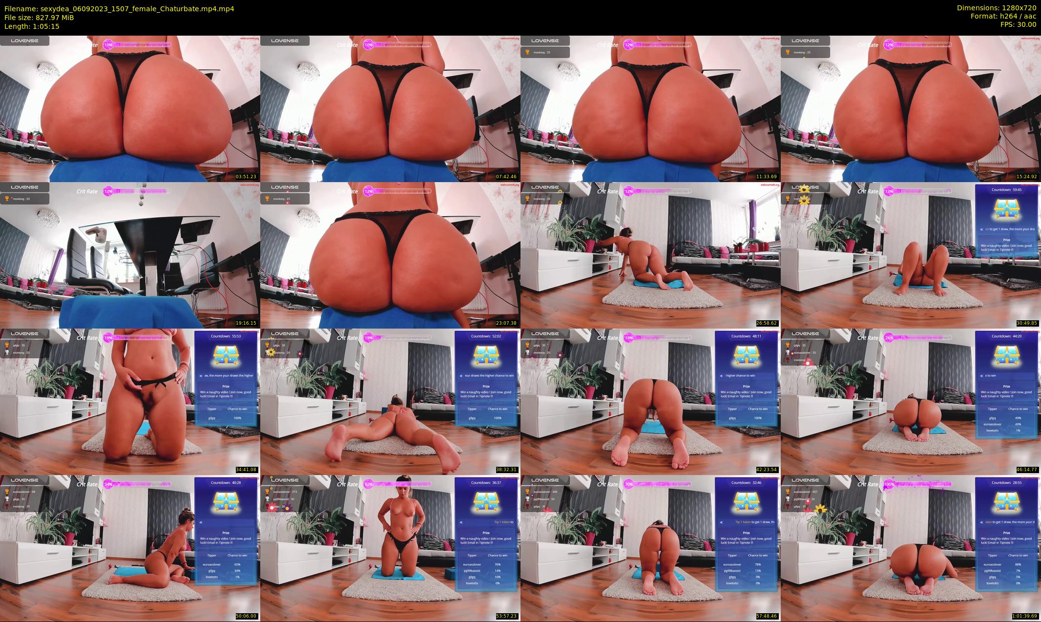sexydea — 66 minute Chaturbate female cam show recording, 720p, Sep 6, 2023