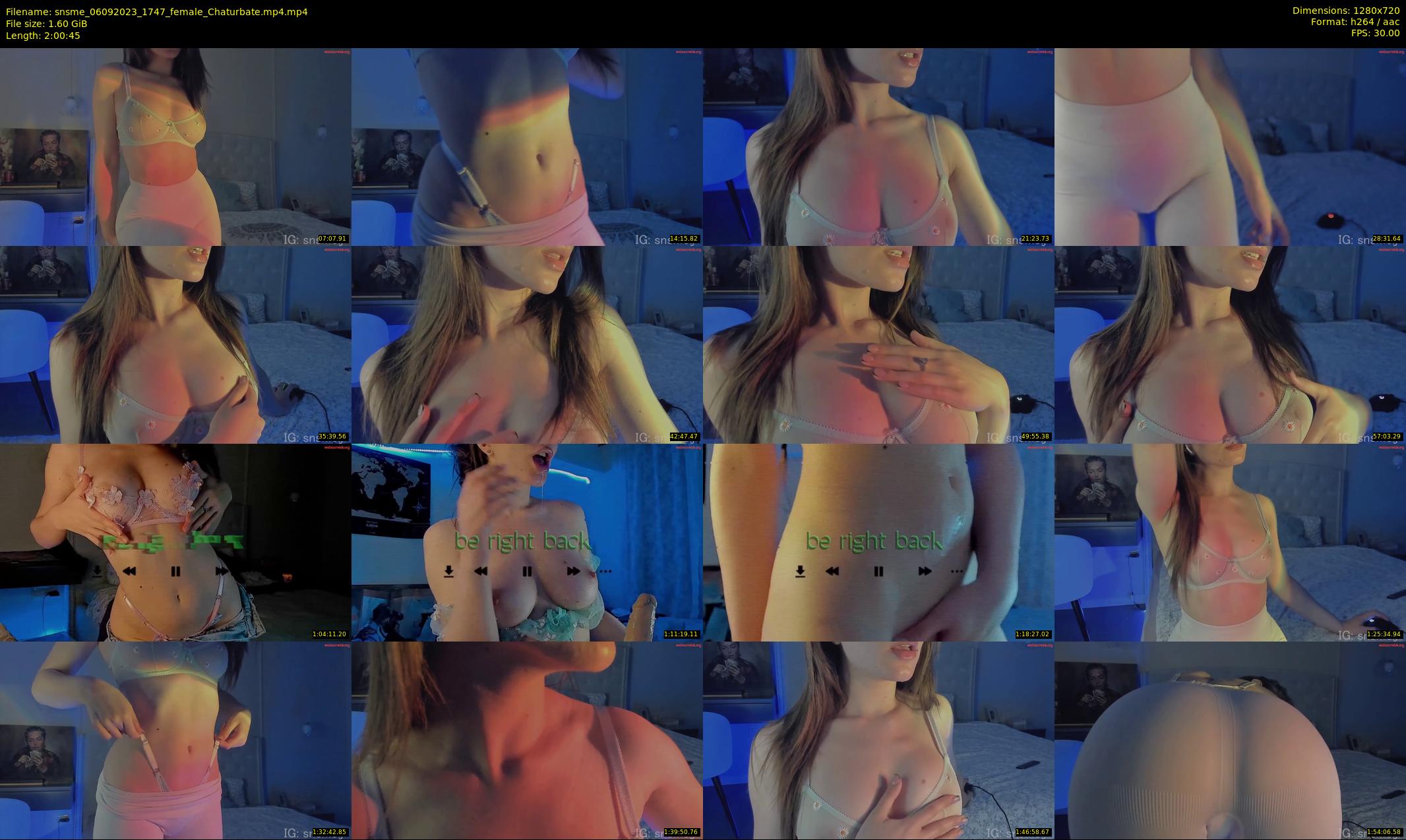 snsme — 121 minute Chaturbate female cam show recording, 720p, Sep 6, 2023