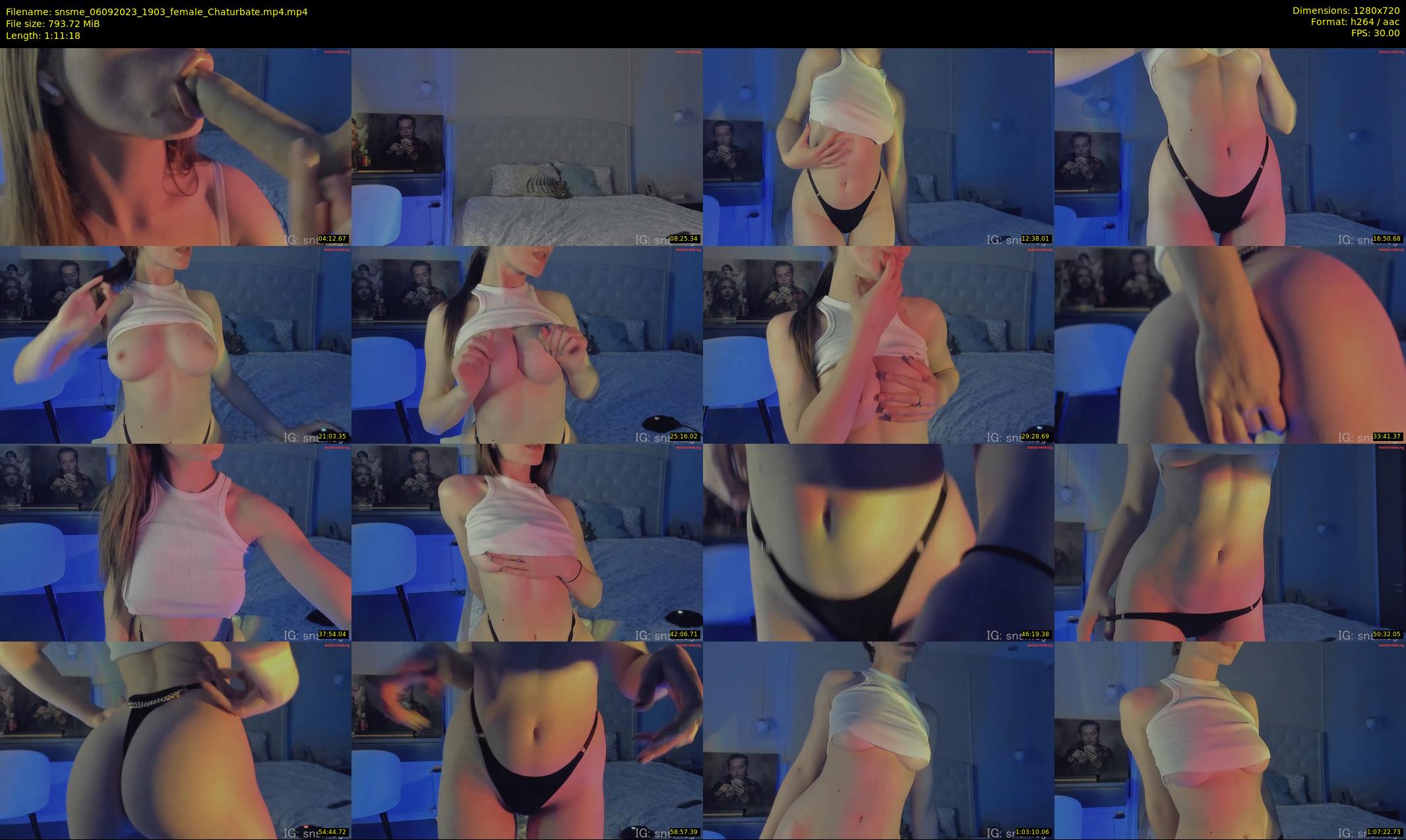 snsme — 72 minute Chaturbate female cam show recording, 720p, Sep 6, 2023
