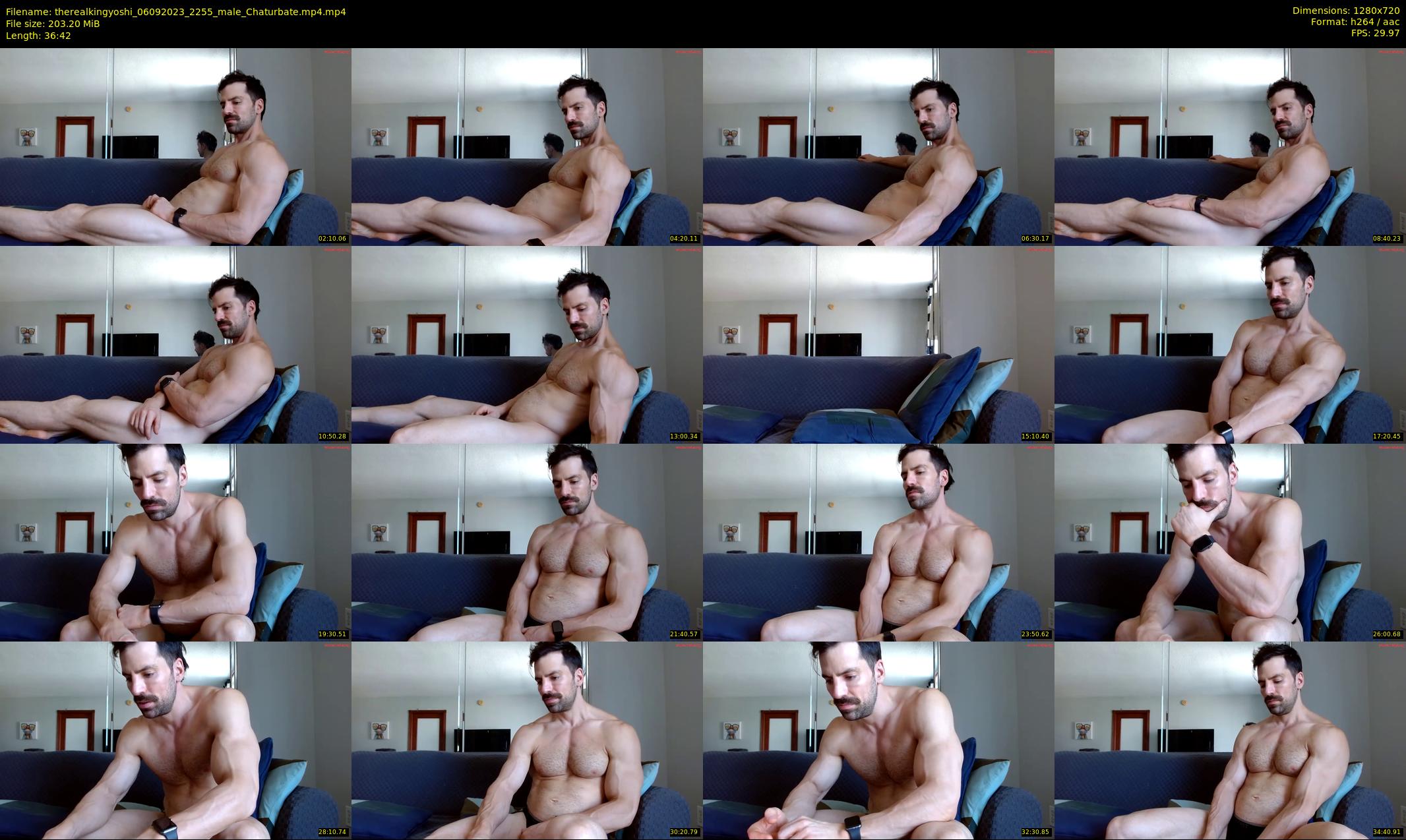 therealkingyoshi — 37 minute Chaturbate male cam show recording, 720p, Sep 6, 2023