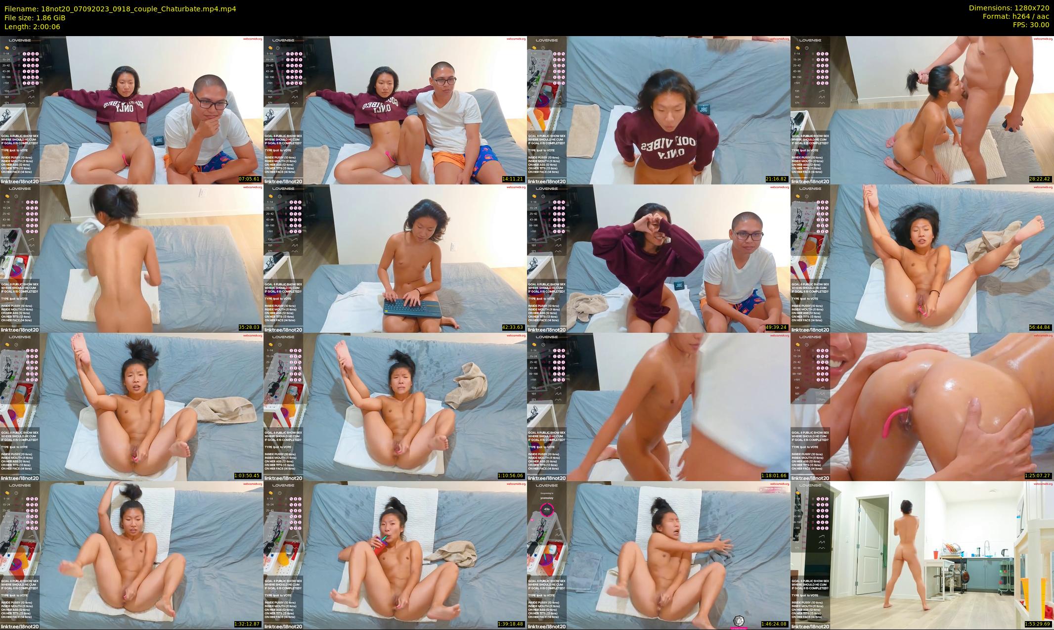 18not20 — 121 minute Chaturbate couple cam show recording, 720p, Sep 7, 2023