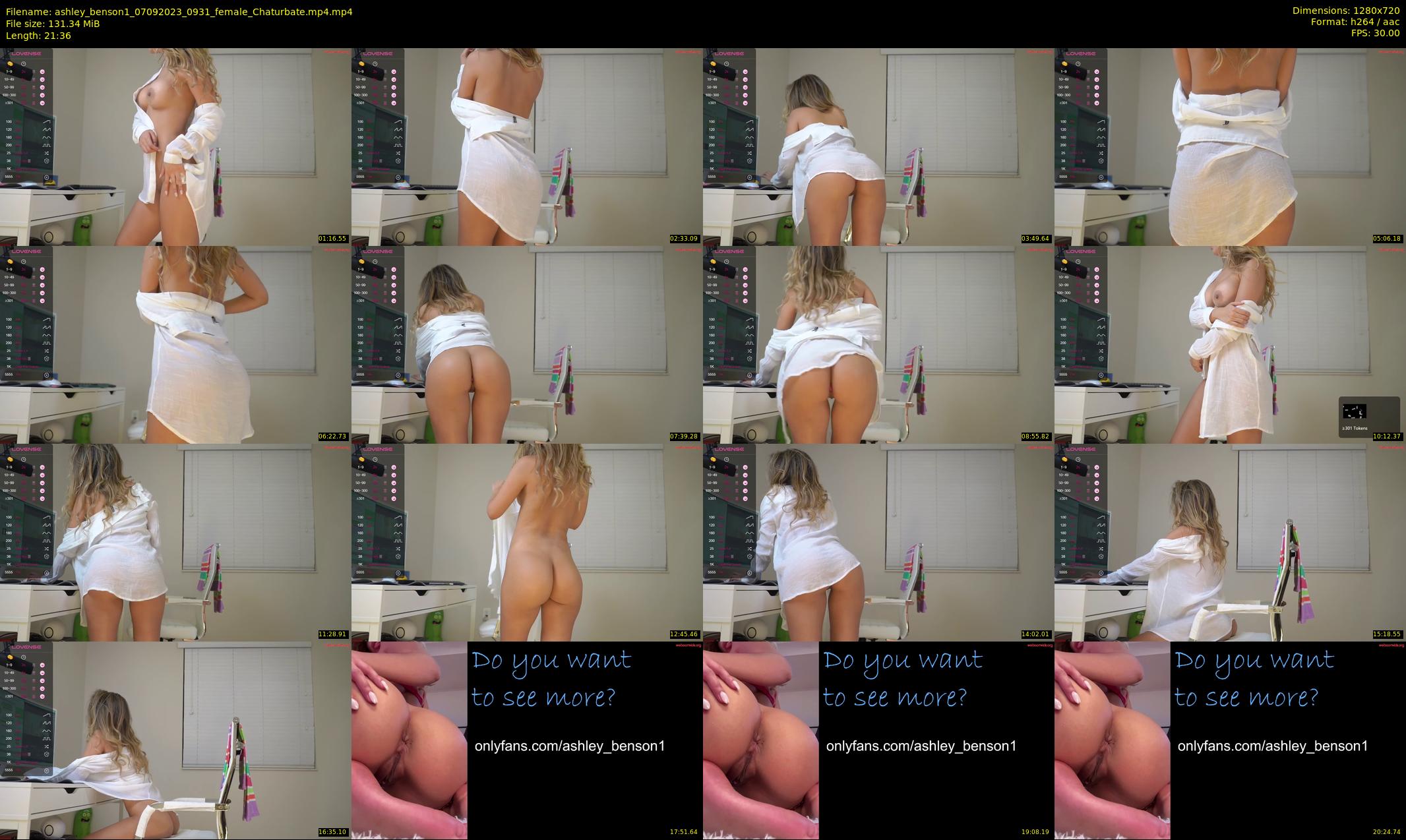 ashley_benson1 — 22 minute Chaturbate female cam show recording, 720p, Sep 7, 2023