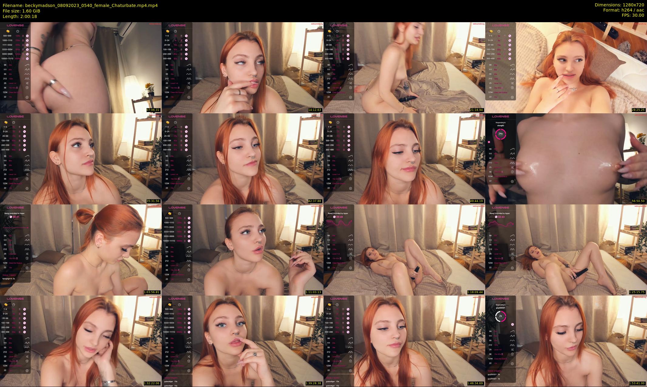 beckymadson — 121 minute Chaturbate female cam show recording, 720p, Sep 8, 2023