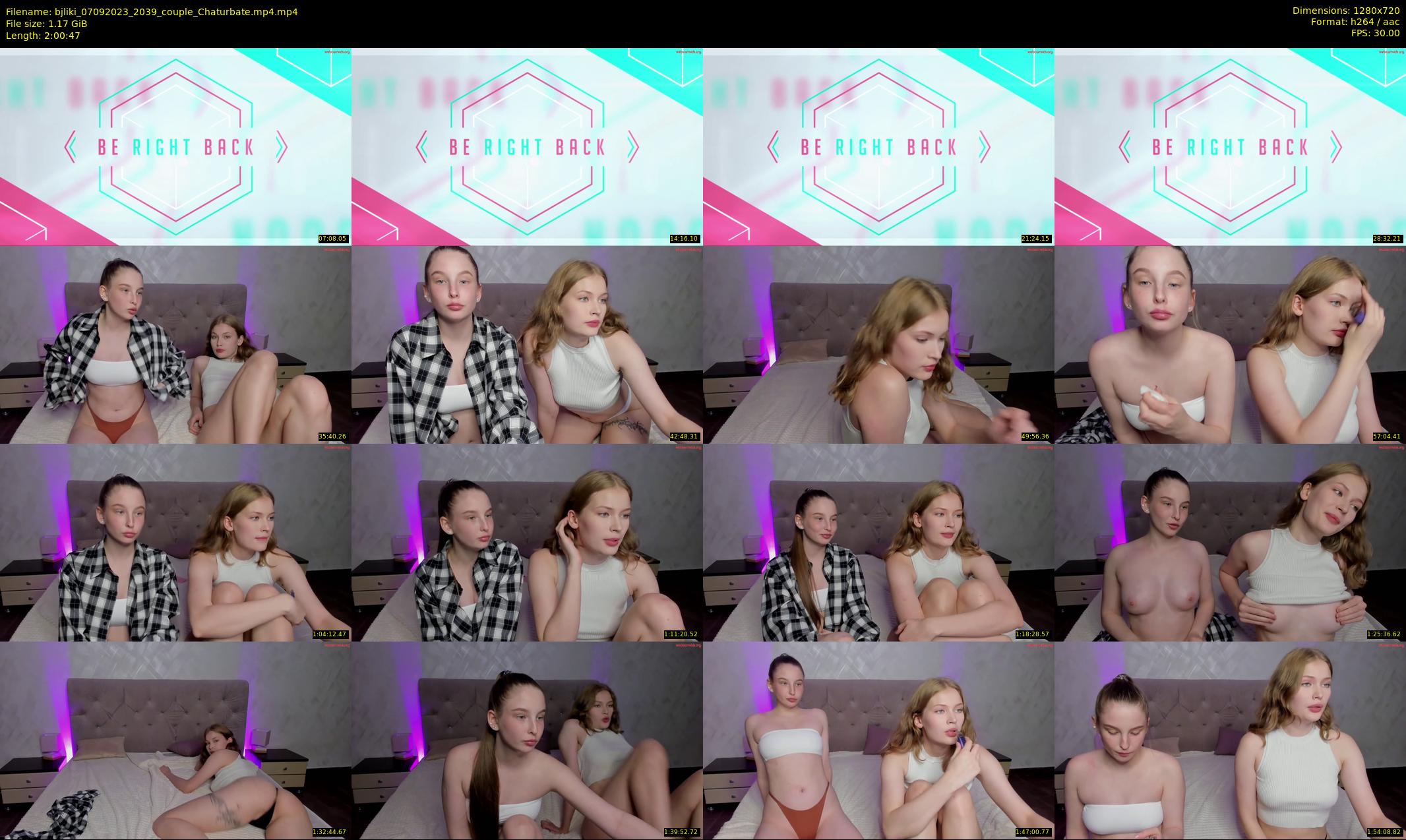 bjliki — 121 minute Chaturbate couple cam show recording, 720p, Sep 7, 2023