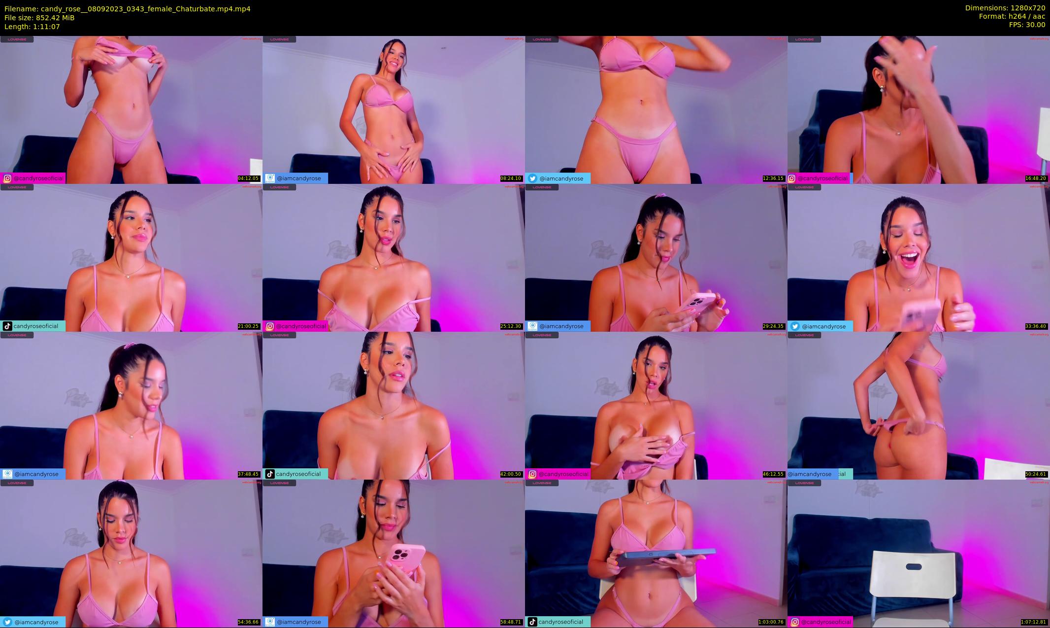 candy_rose_ — 72 minute Chaturbate female cam show recording, 720p, Sep 8, 2023