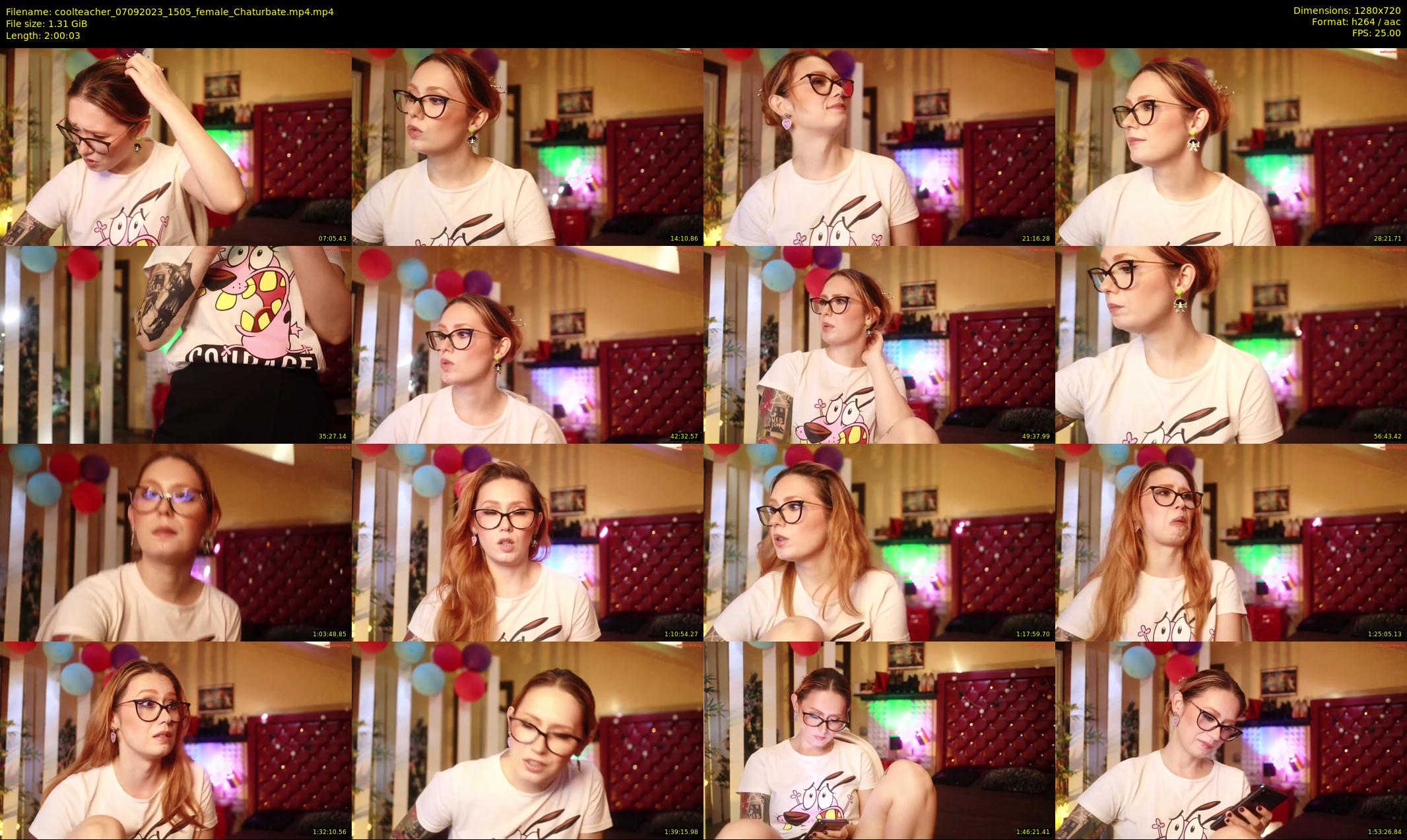 coolteacher — 121 minute Chaturbate female cam show recording, 720p, Sep 7, 2023