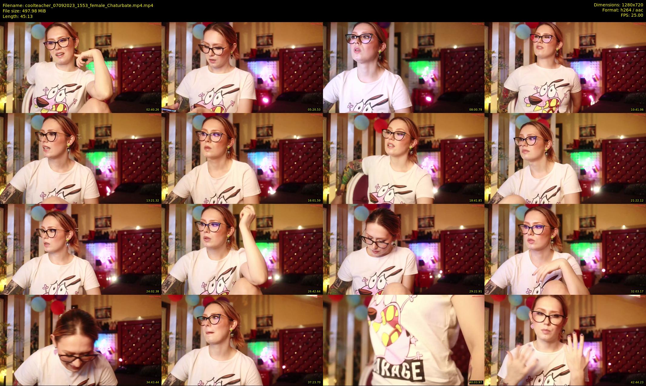 coolteacher — 46 minute Chaturbate female cam show recording, 720p, Sep 7, 2023