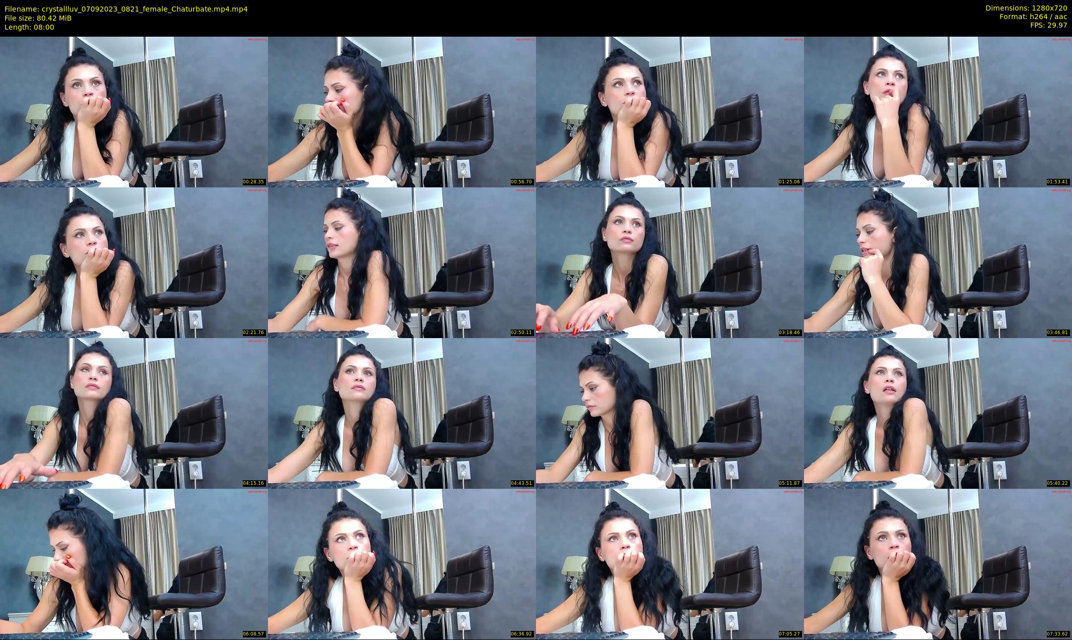 crystallluv — 8 minute Chaturbate female cam show recording, 720p, Sep 7, 2023