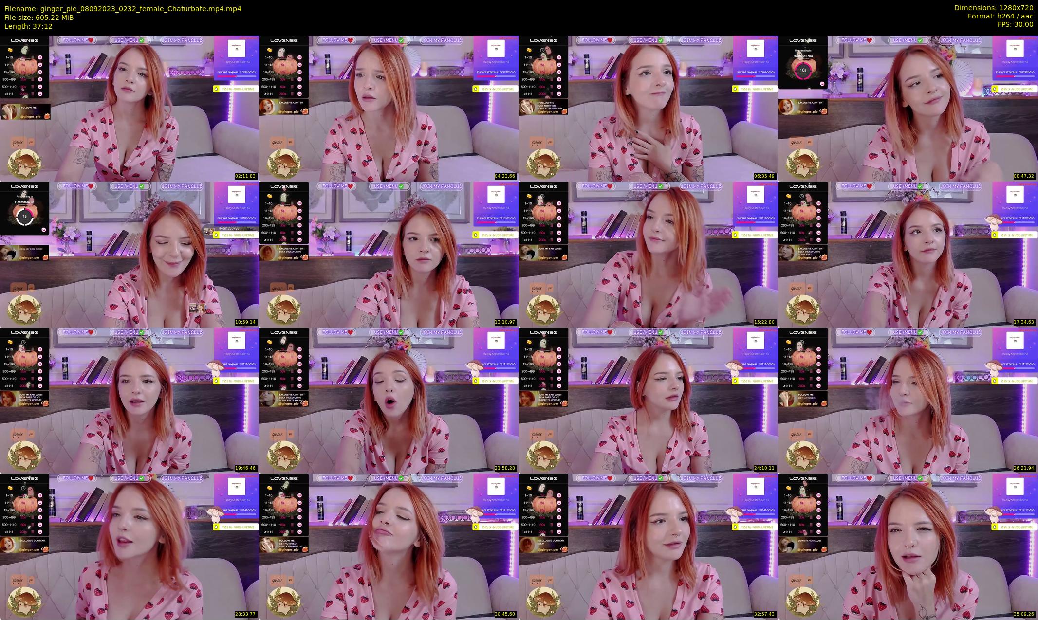 ginger_pie — 38 minute Chaturbate female cam show recording, 720p, Sep 8, 2023