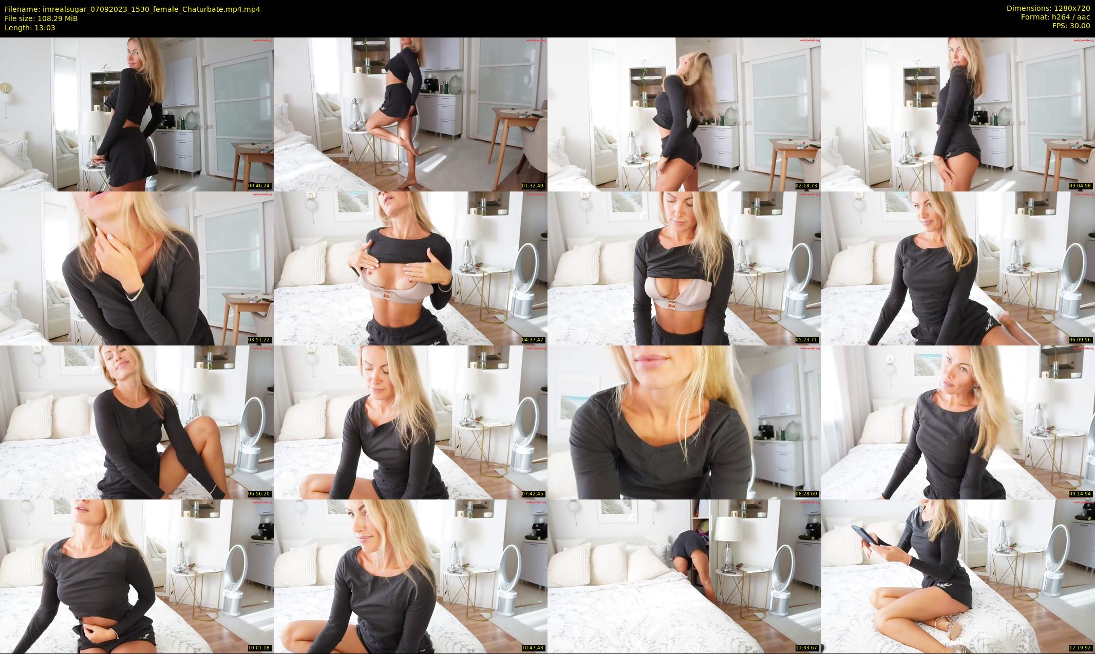 imrealsugar — 14 minute Chaturbate female cam show recording, 720p, Sep 7, 2023