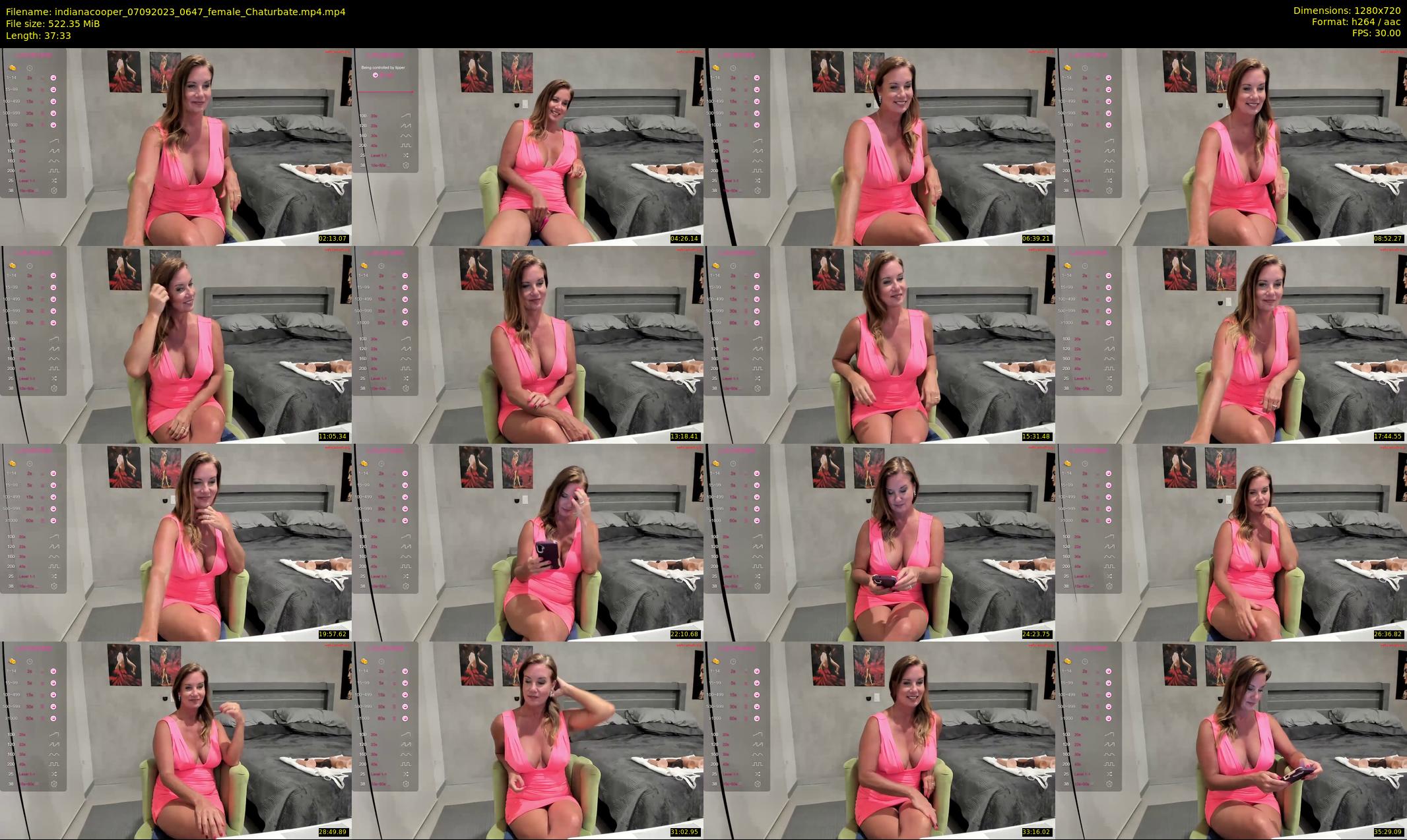 indianacooper — 38 minute Chaturbate female cam show recording, 720p, Sep 7, 2023