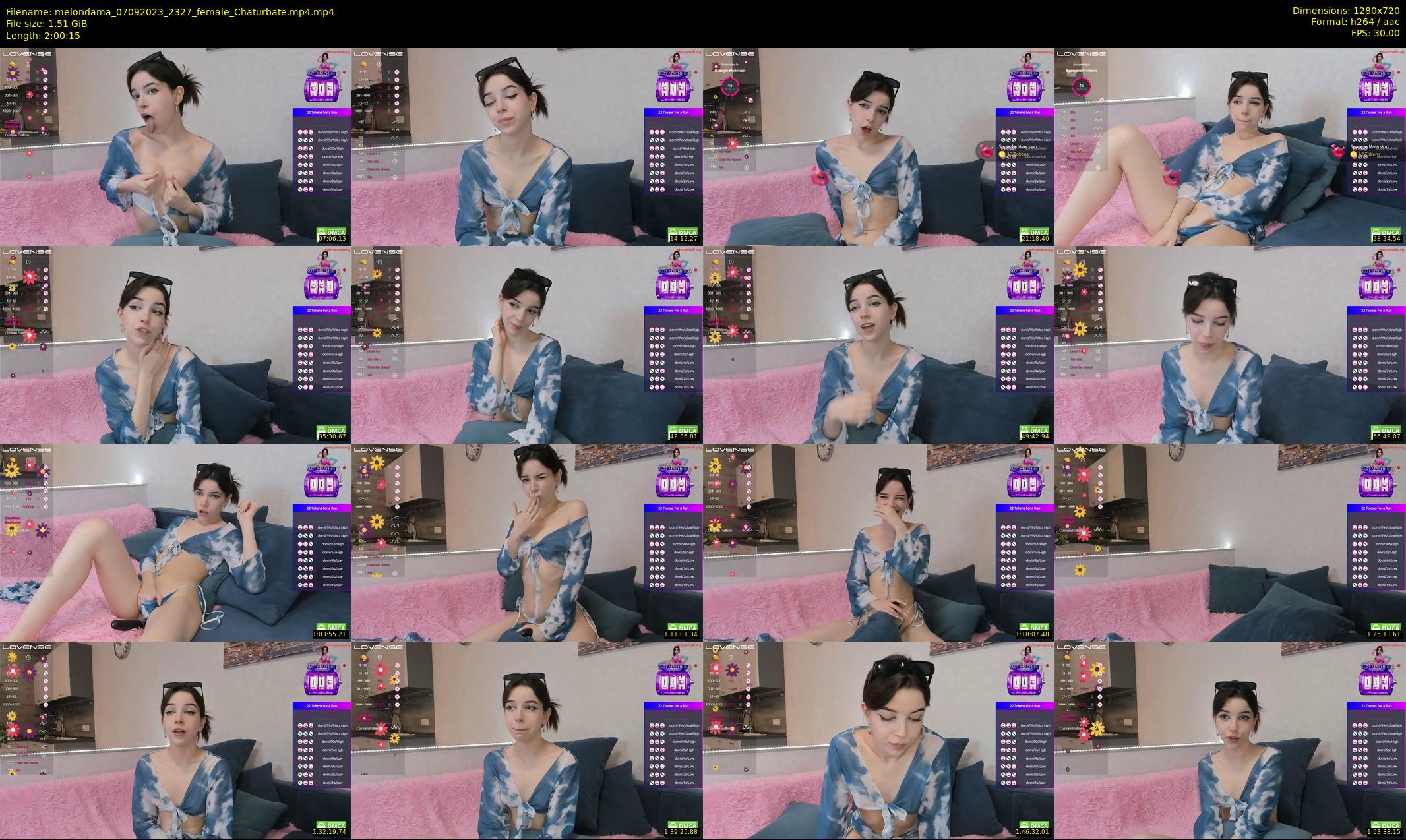 melondama — 121 minute Chaturbate female cam show recording, 720p, Sep 7, 2023