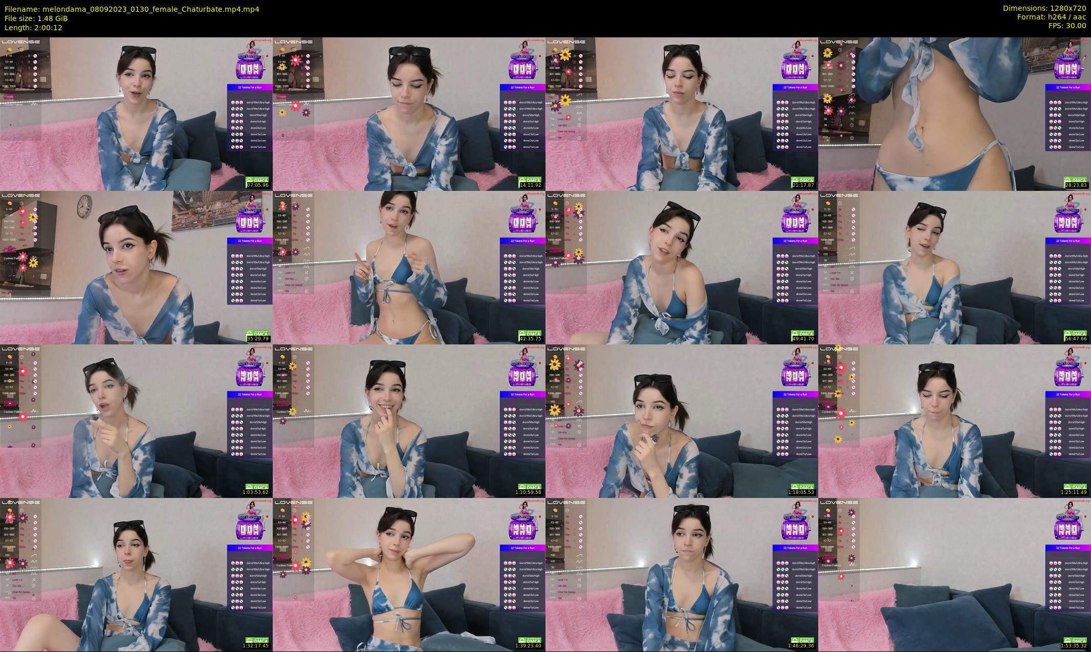 melondama — 121 minute Chaturbate female cam show recording, 720p, Sep 8, 2023