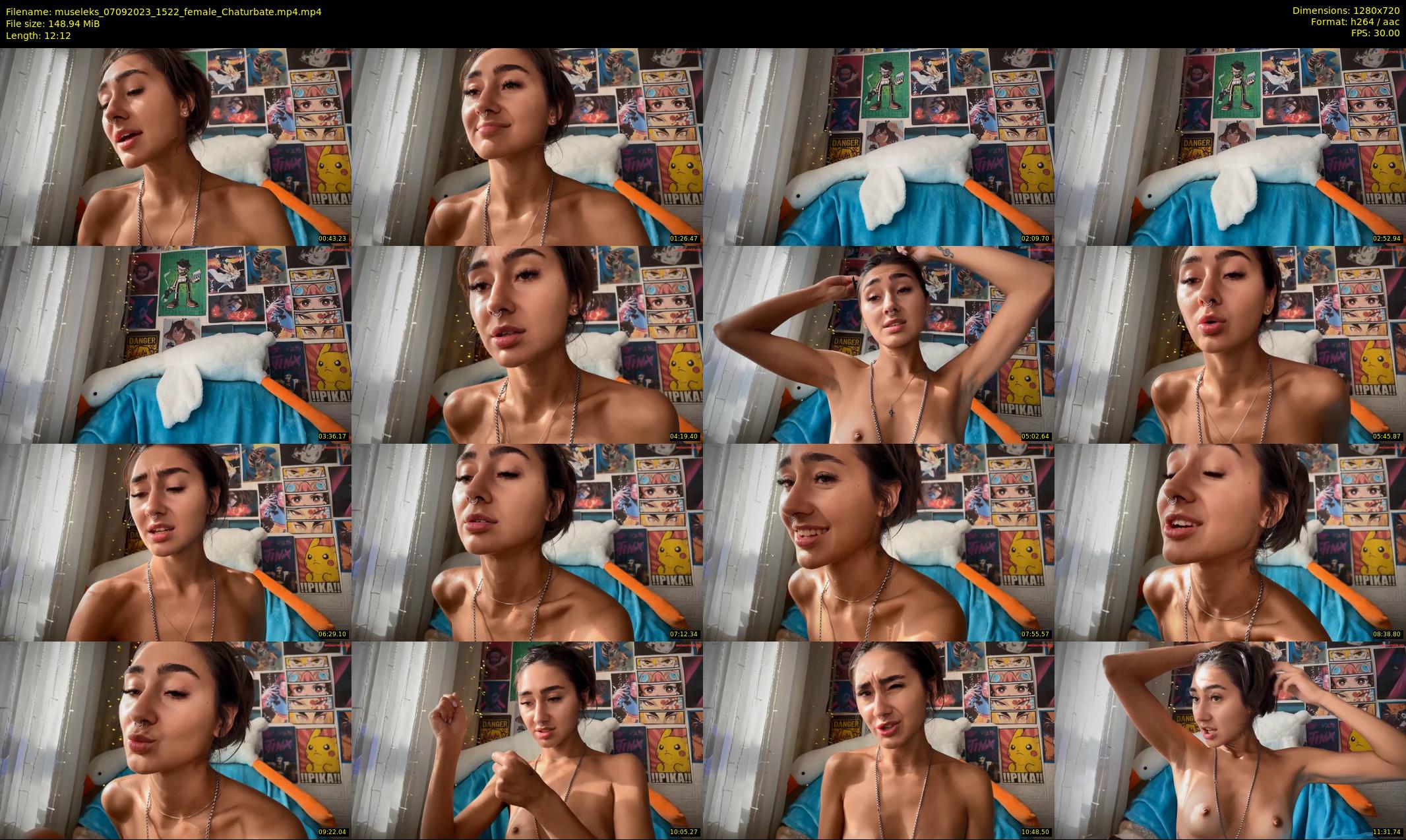 museleks — 13 minute Chaturbate female cam show recording, 720p, Sep 7, 2023