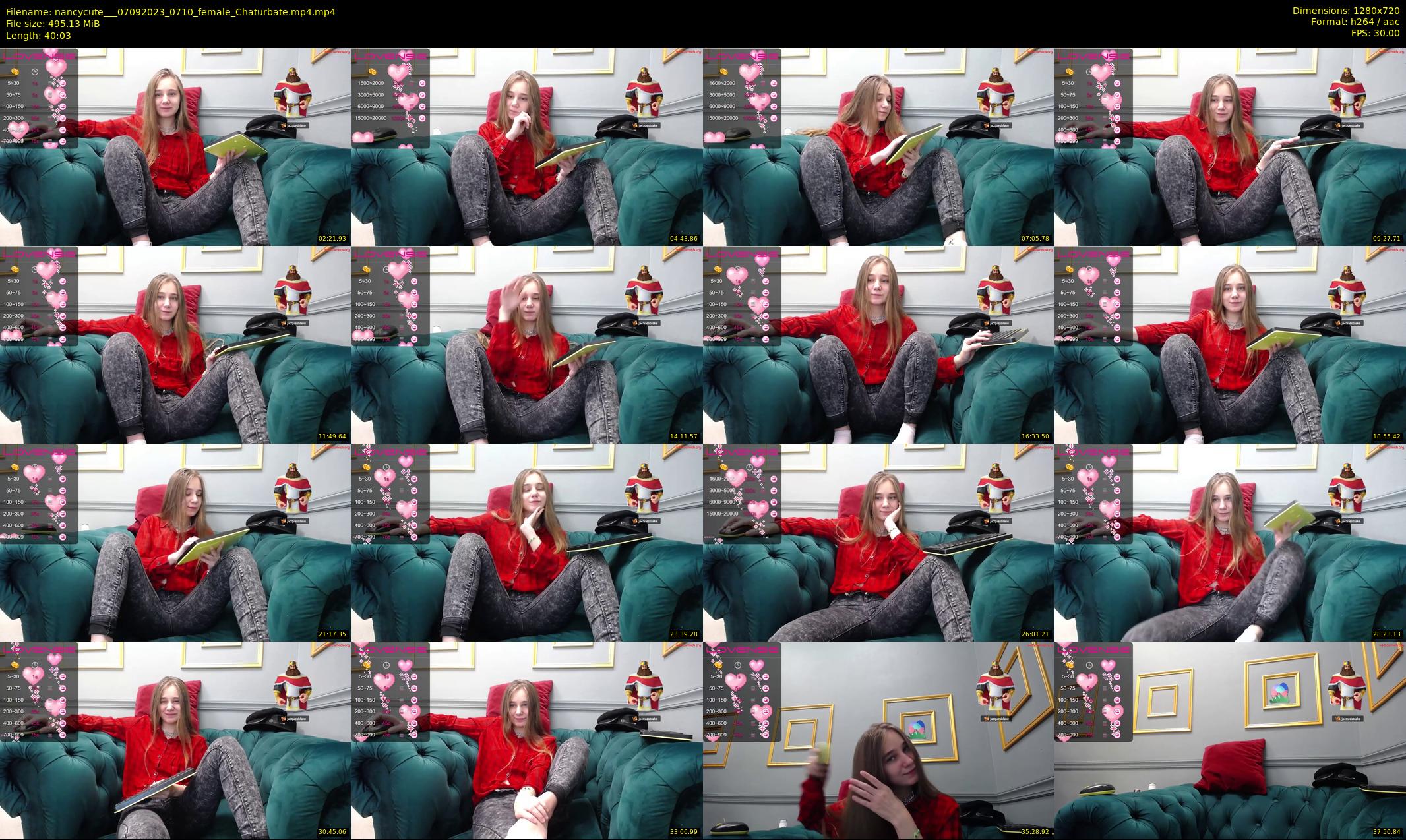 nancycute__ — 41 minute Chaturbate female cam show recording, 720p, Sep 7, 2023