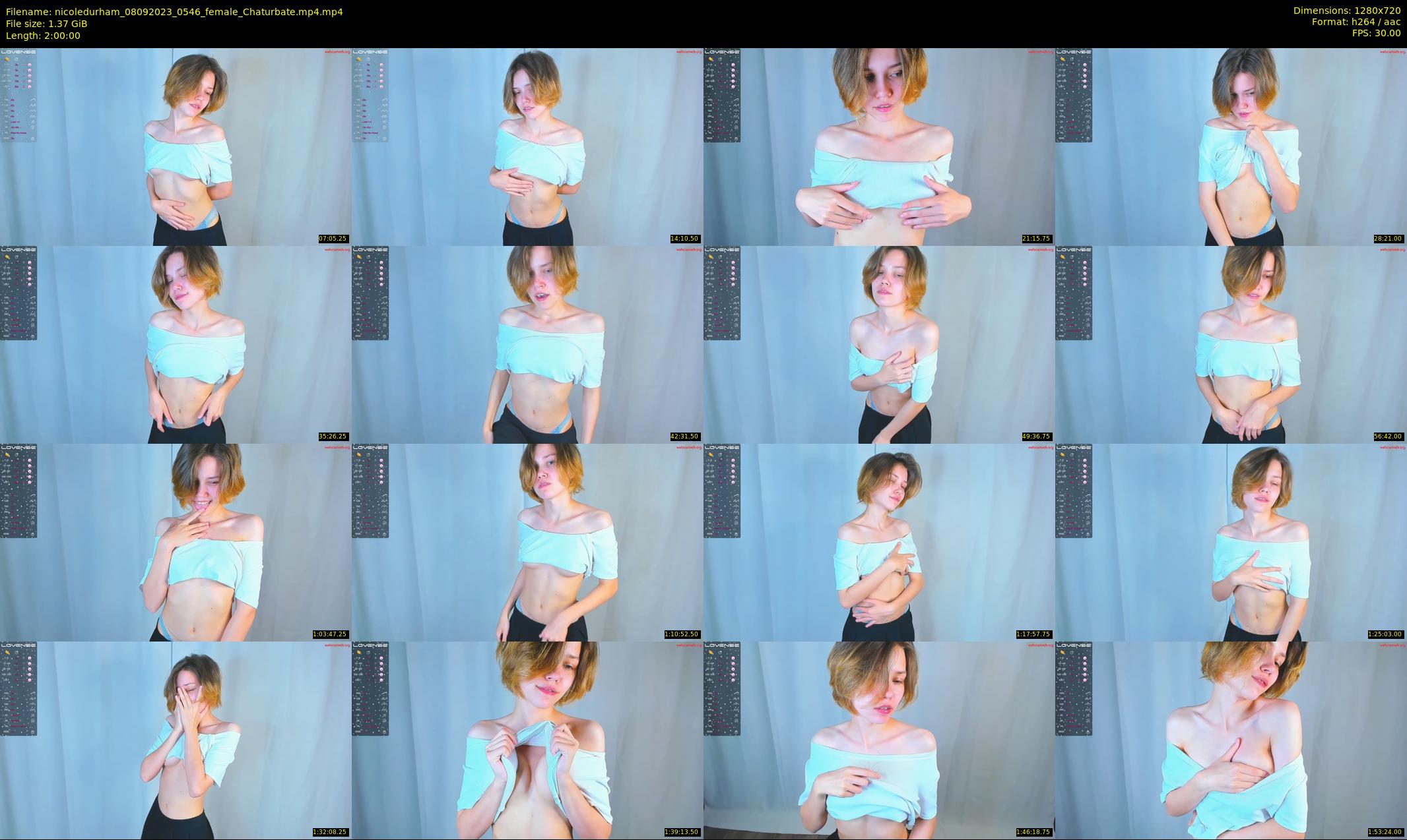 nicoledurham — 120 minute Chaturbate female cam show recording, 720p, Sep 8, 2023