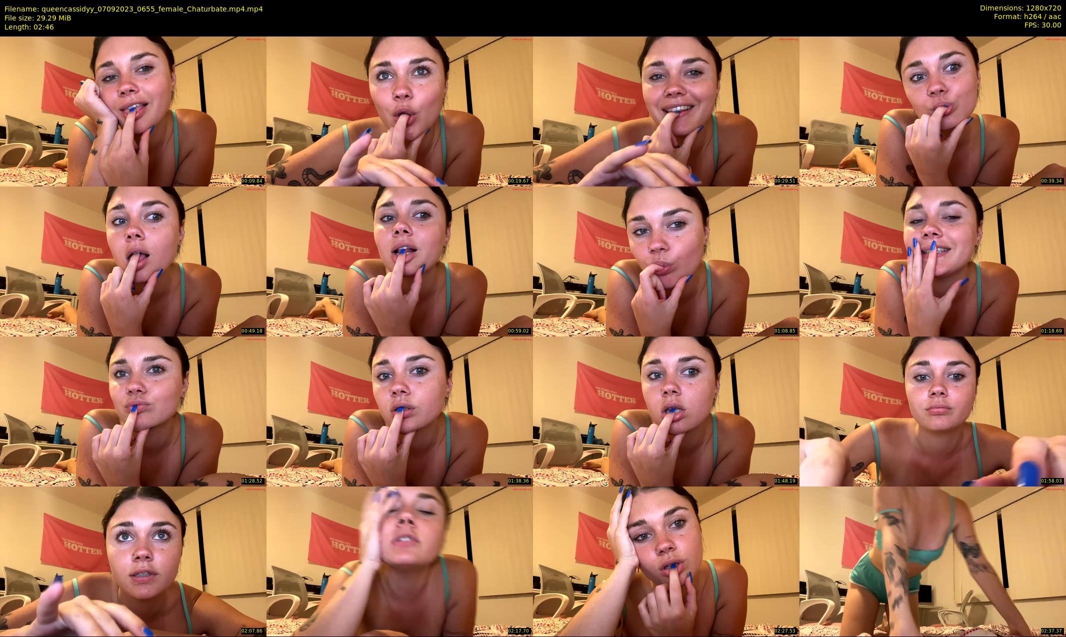 queencassidyy — 3 minute Chaturbate female cam show recording, 720p, Sep 7, 2023