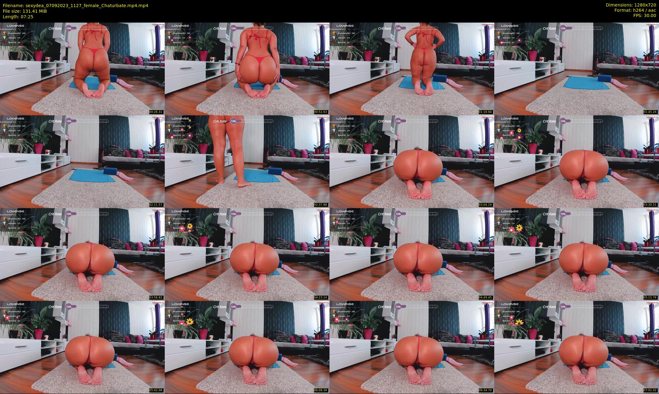 sexydea — 8 minute Chaturbate female cam show recording, 720p, Sep 7, 2023