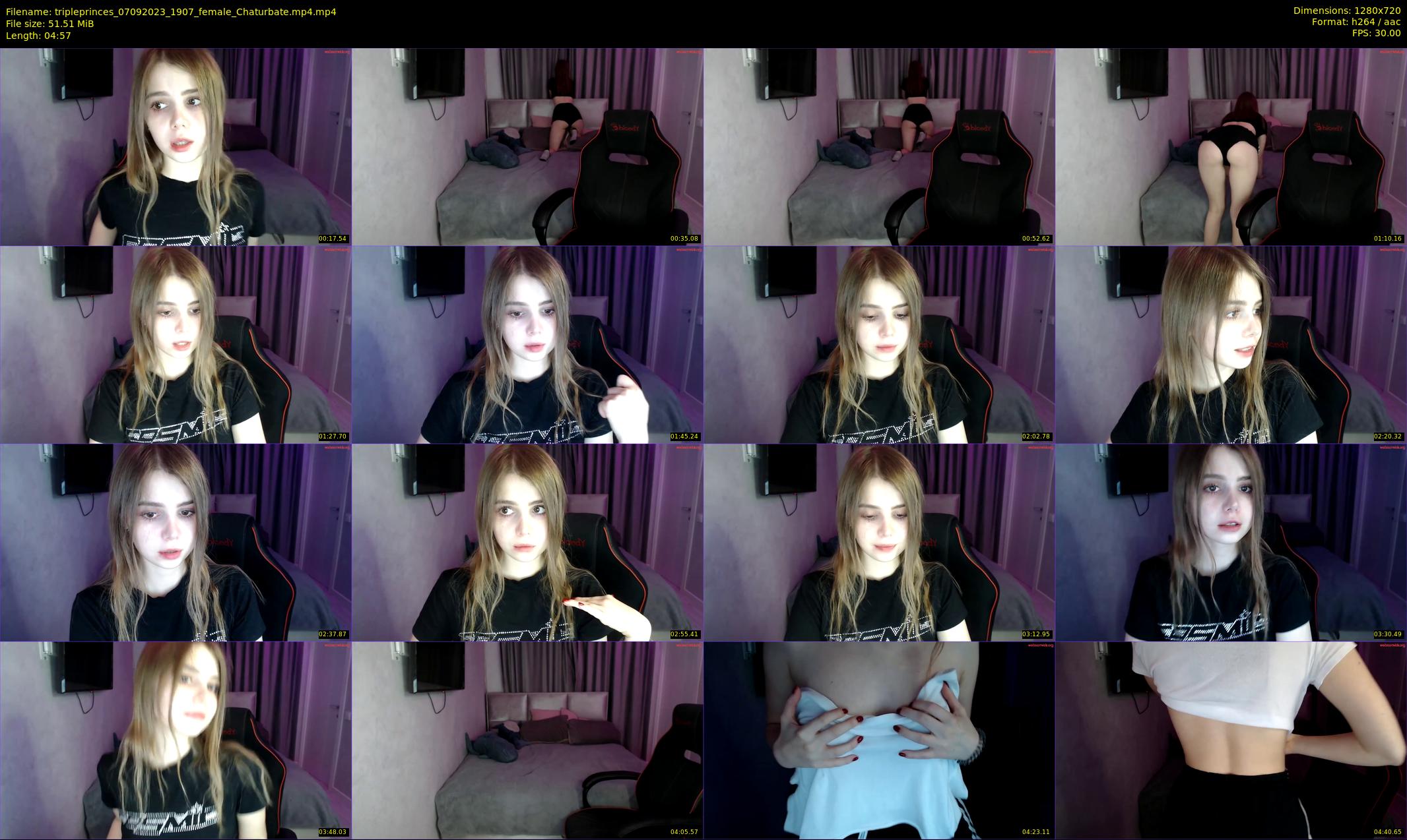 tripleprinces — 5 minute Chaturbate female cam show recording, 720p, Sep 7, 2023
