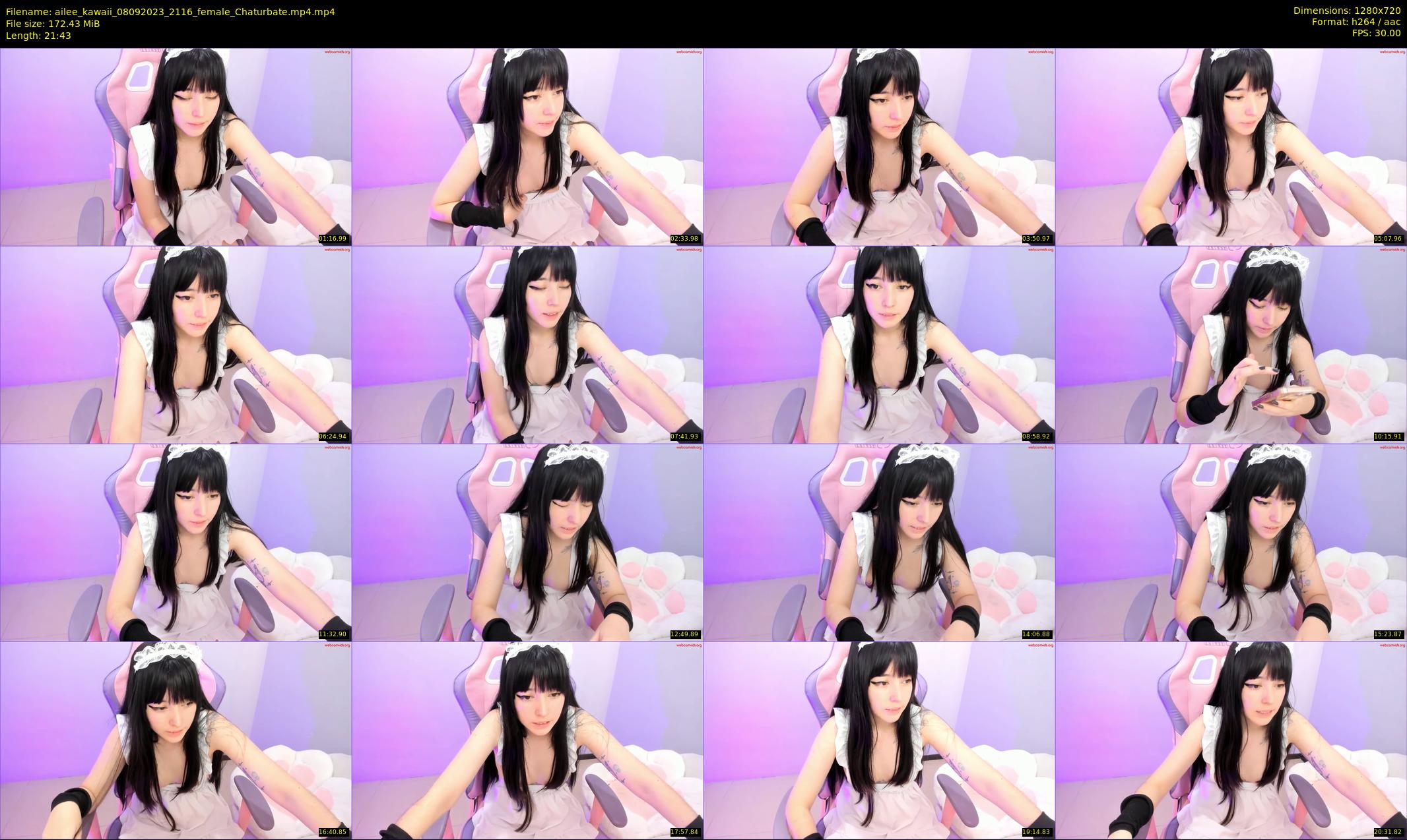 ailee_kawaii — 22 minute Chaturbate female cam show recording, 720p, Sep 8, 2023