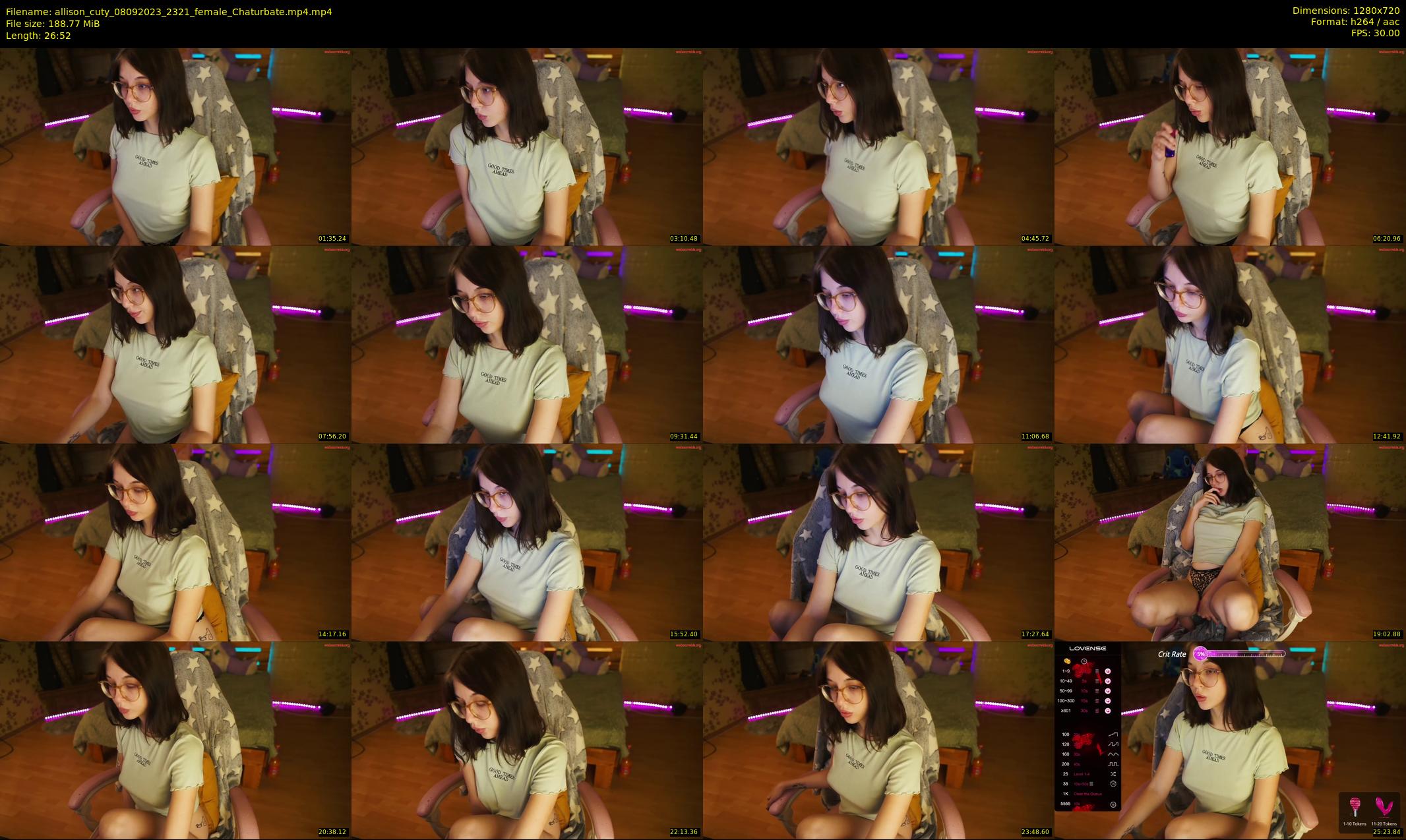 allison_cuty — 27 minute Chaturbate female cam show recording, 720p, Sep 8, 2023