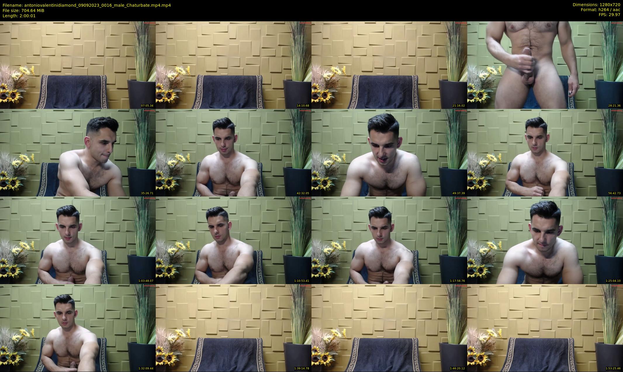 antoniovalentinidiamond — 121 minute Chaturbate male cam show recording, 720p, Sep 9, 2023
