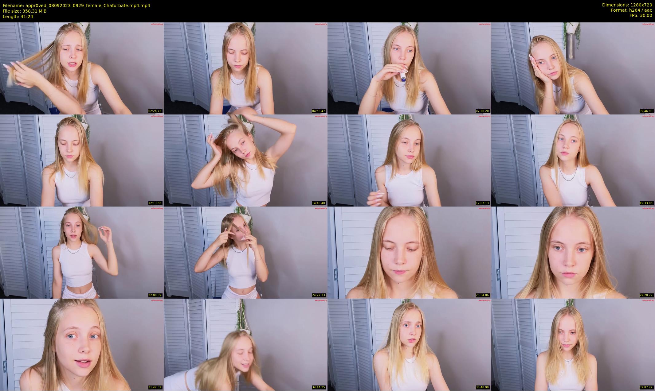 appr0ved — 42 minute Chaturbate female cam show recording, 720p, Sep 8, 2023