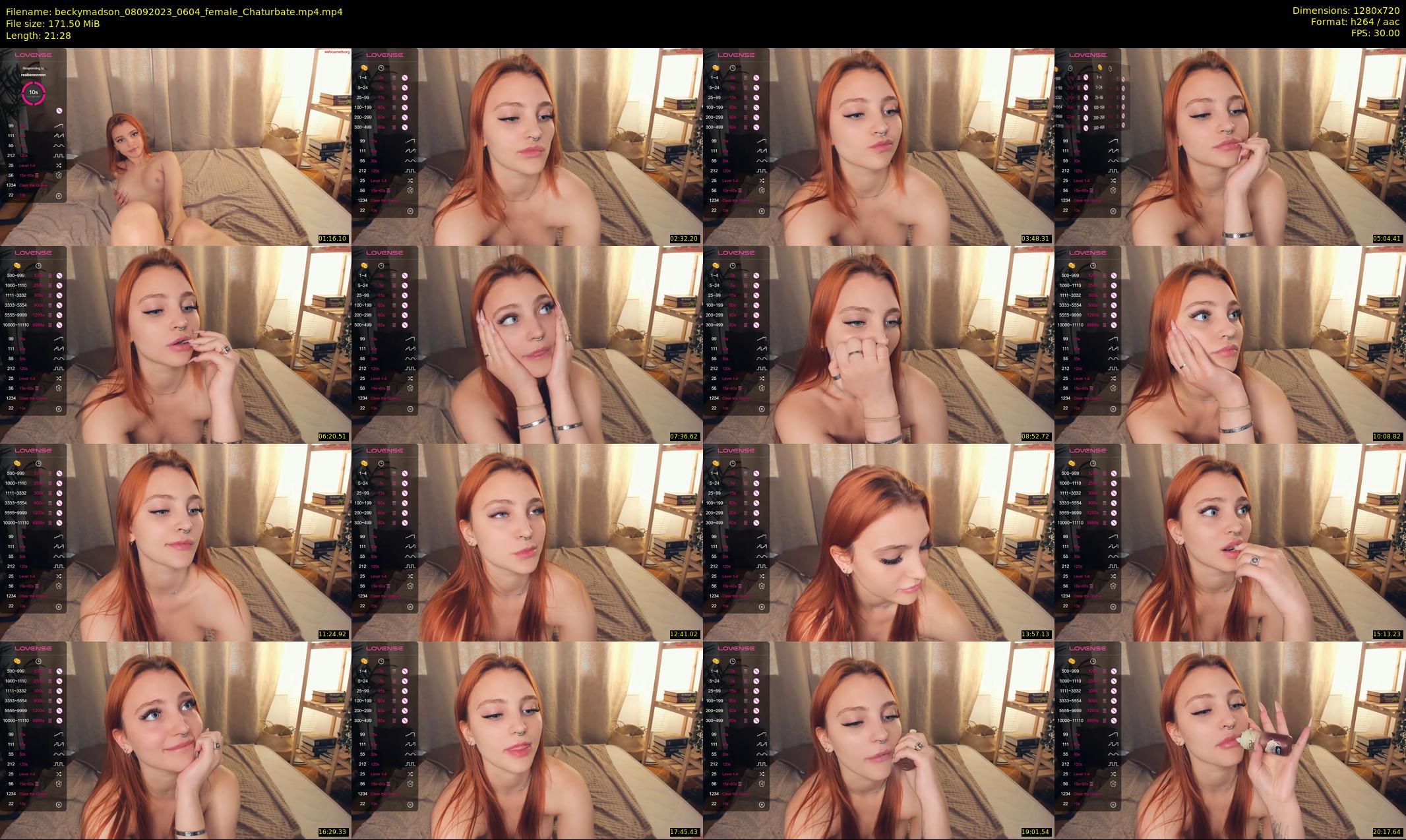 beckymadson — 22 minute Chaturbate female cam show recording, 720p, Sep 8, 2023