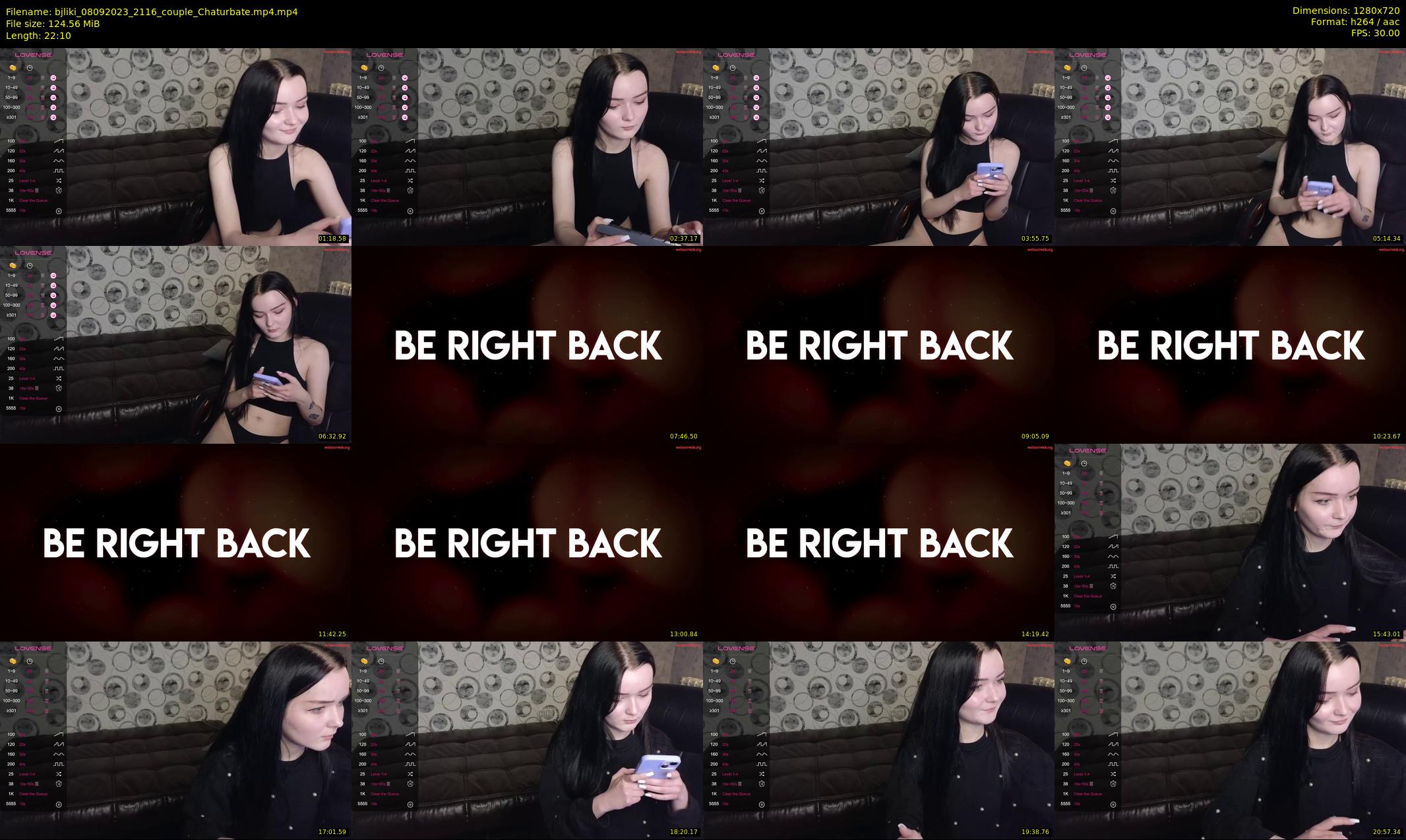 bjliki — 23 minute Chaturbate couple cam show recording, 720p, Sep 8, 2023