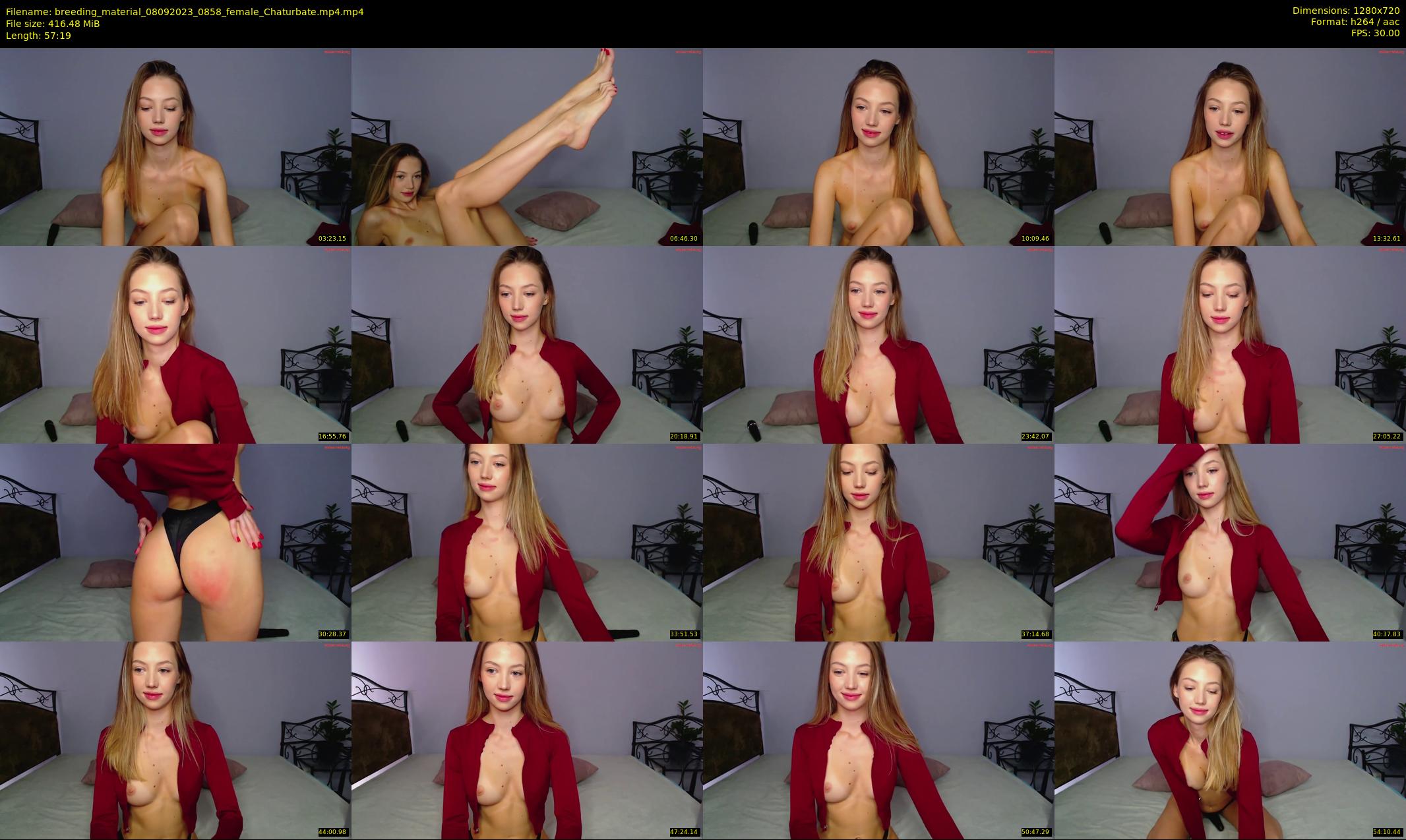 breeding_material — 58 minute Chaturbate female cam show recording, 720p, Sep 8, 2023