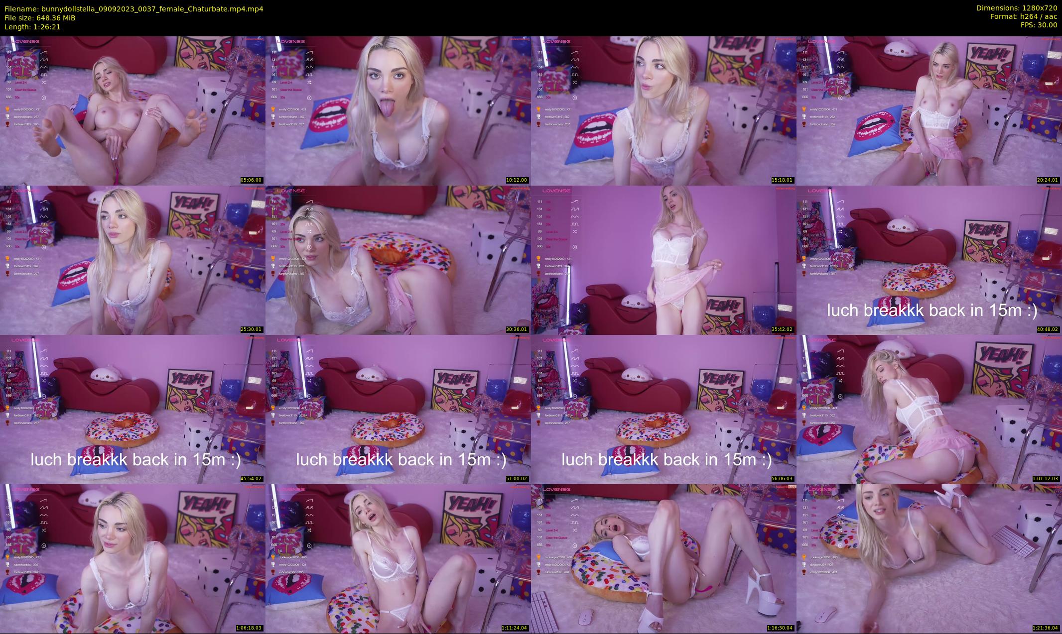 bunnydollstella — 87 minute Chaturbate female cam show recording, 720p, Sep 9, 2023