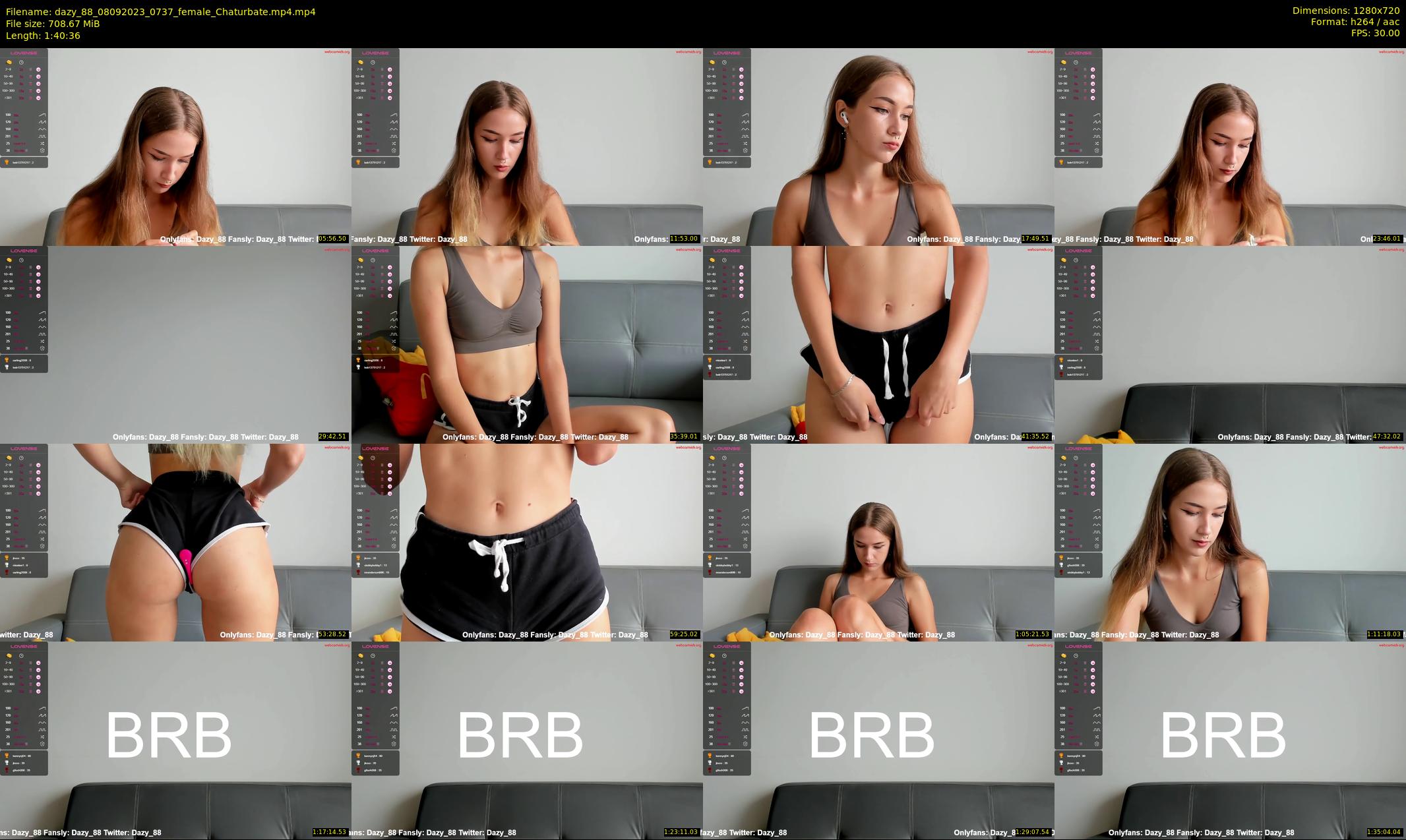 dazy_88 — 101 minute Chaturbate female cam show recording, 720p, Sep 8, 2023