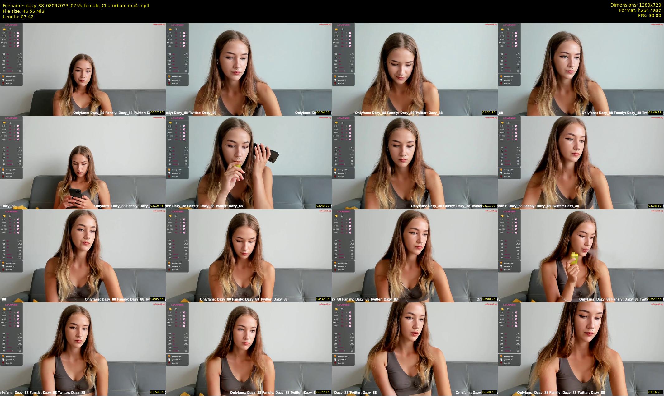 dazy_88 — 8 minute Chaturbate female cam show recording, 720p, Sep 8, 2023