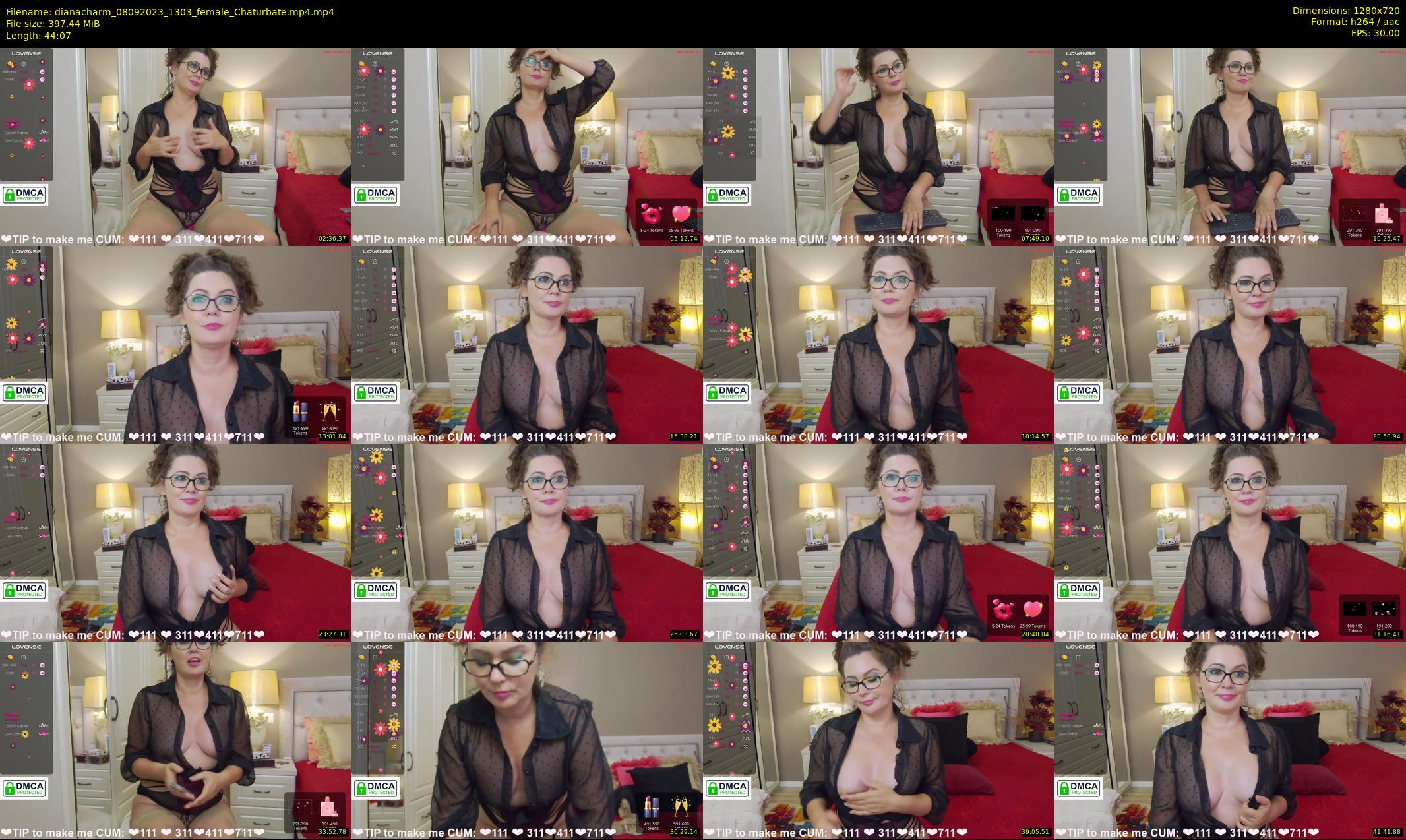 dianacharm — 45 minute Chaturbate female cam show recording, 720p, Sep 8, 2023