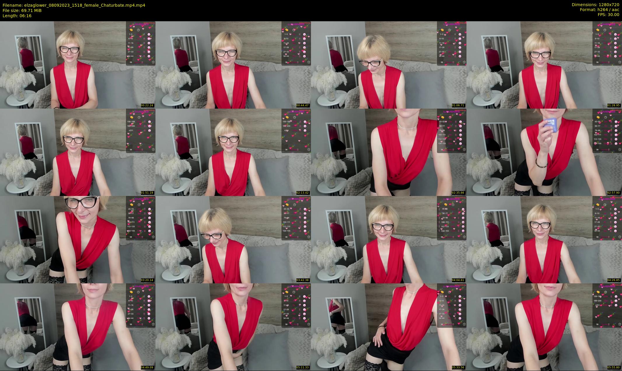 elzaglower — 7 minute Chaturbate female cam show recording, 720p, Sep 8, 2023