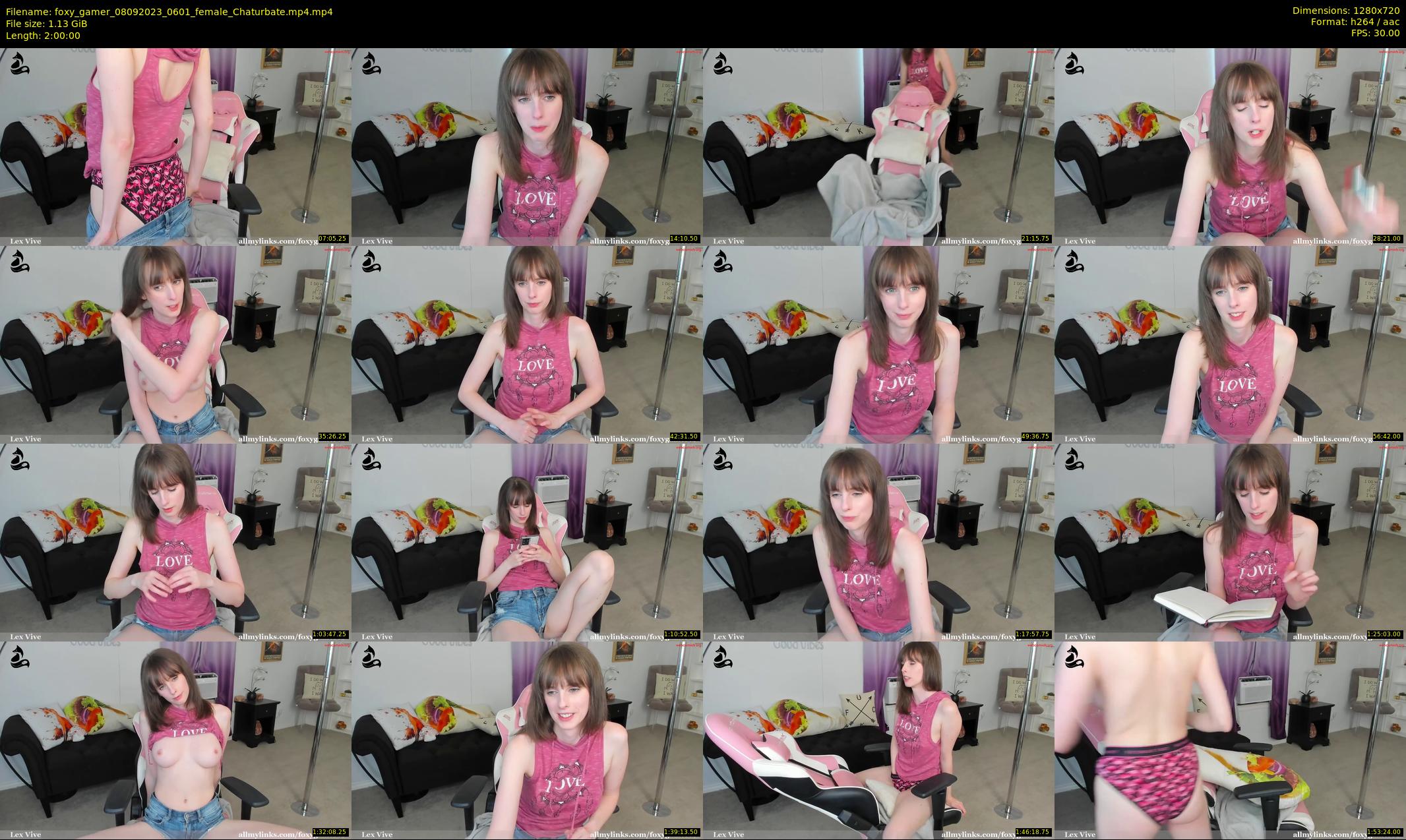 foxy_gamer — 120 minute Chaturbate female cam show recording, 720p, Sep 8, 2023