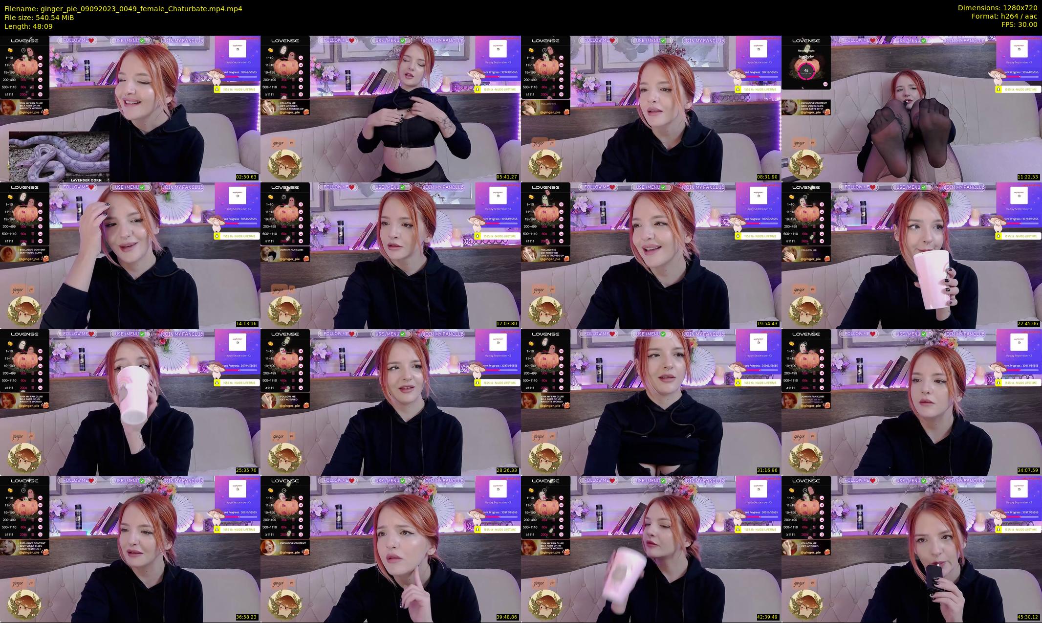 ginger_pie — 49 minute Chaturbate female cam show recording, 720p, Sep 9, 2023