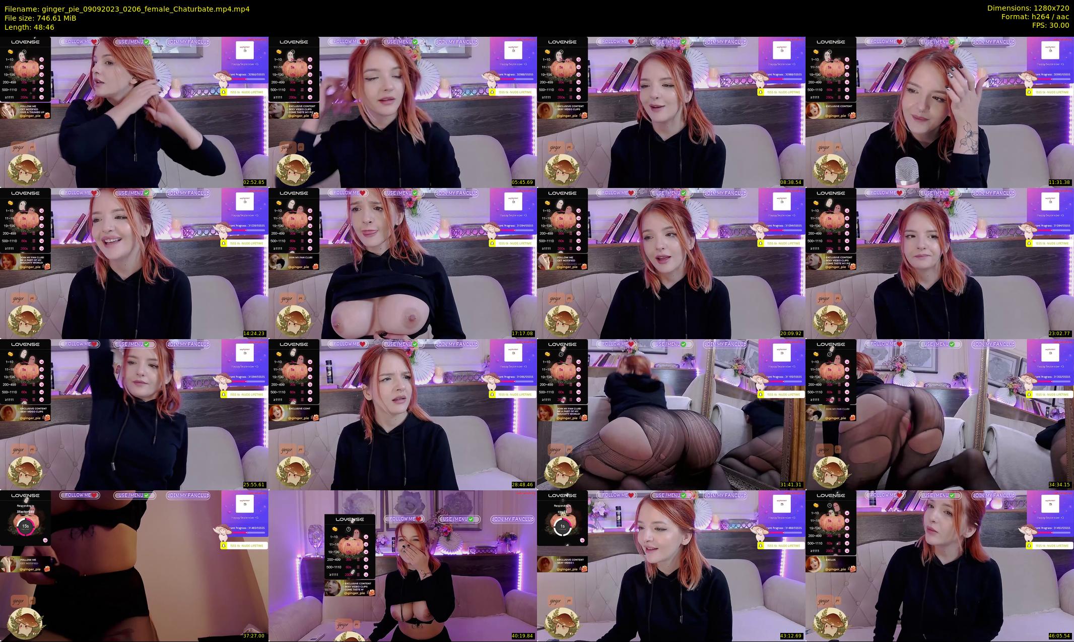 ginger_pie — 49 minute Chaturbate female cam show recording, 720p, Sep 9, 2023