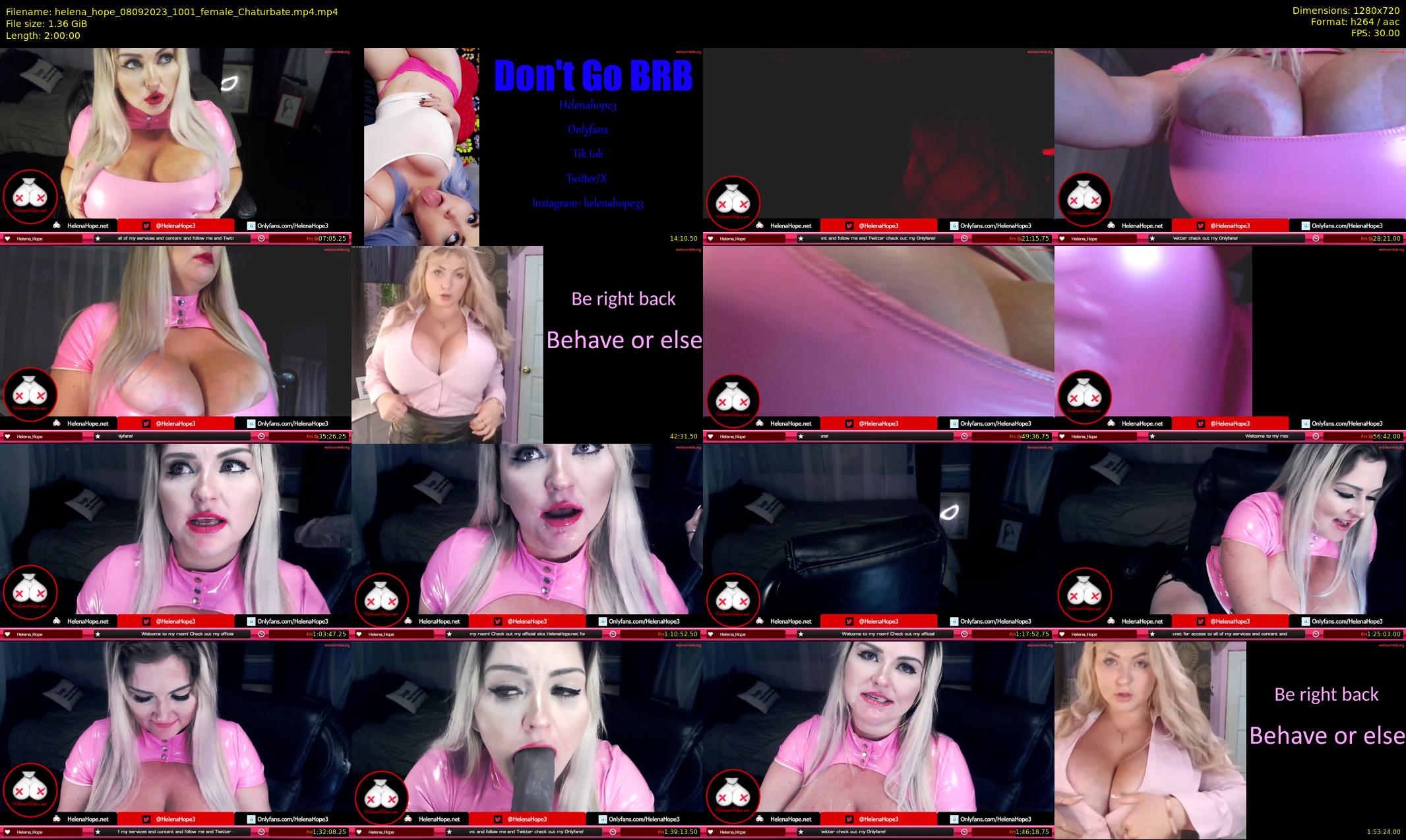 helena_hope — 120 minute Chaturbate female cam show recording, 720p, Sep 8, 2023