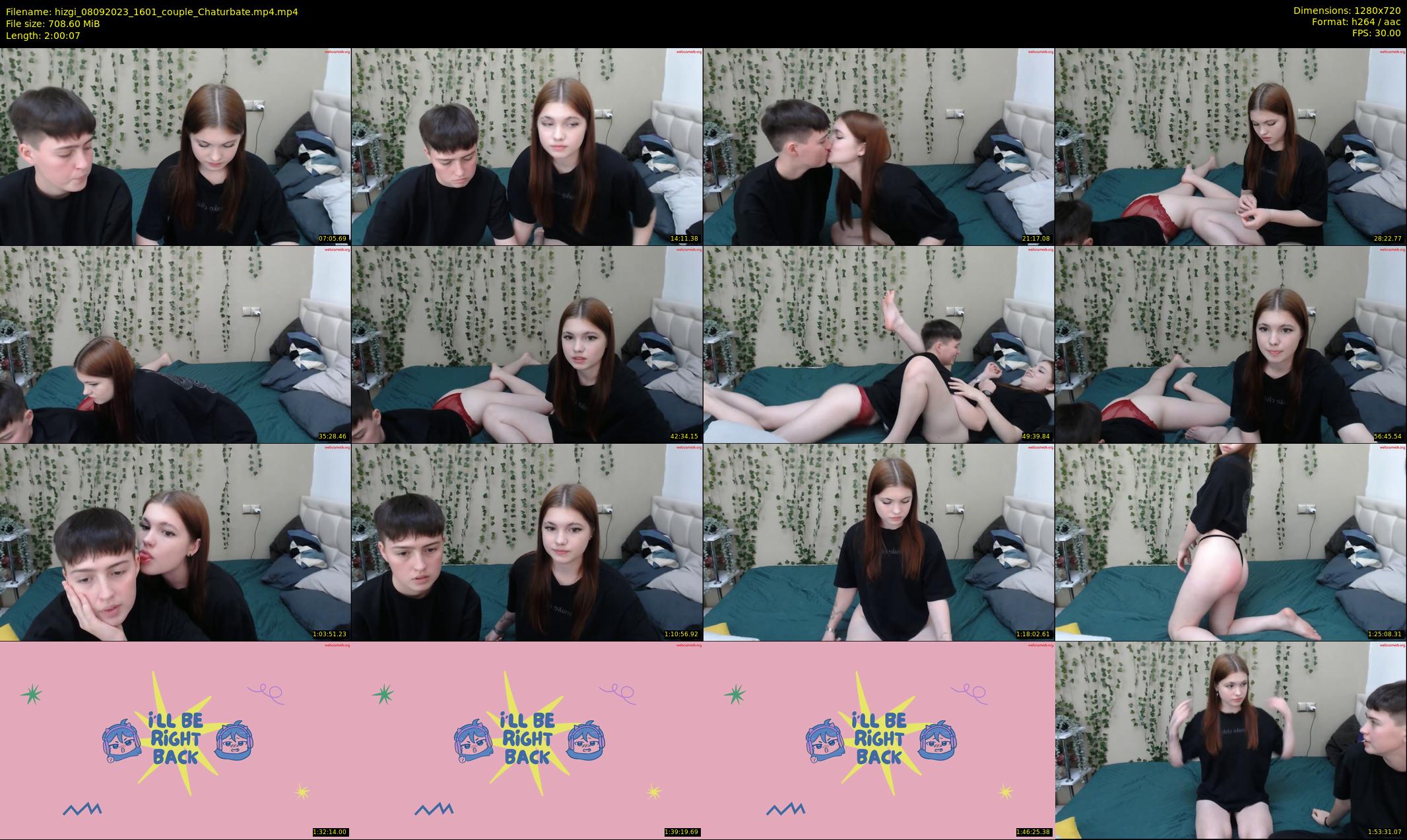 hizgi — 121 minute Chaturbate couple cam show recording, 720p, Sep 8, 2023