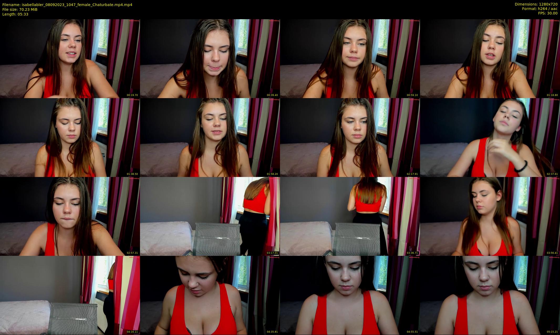 isabellabler — 6 minute Chaturbate female cam show recording, 720p, Sep 8, 2023