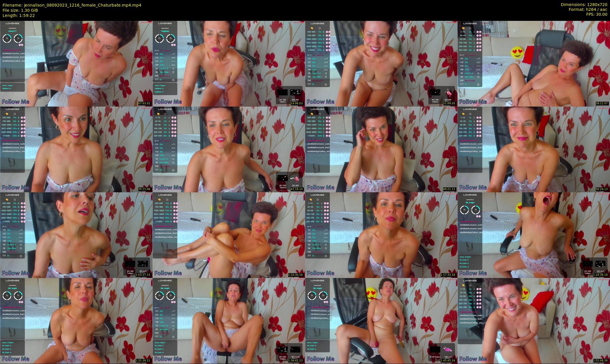 jennalison — 120 minute Chaturbate female cam show recording, 720p, Sep 8, 2023